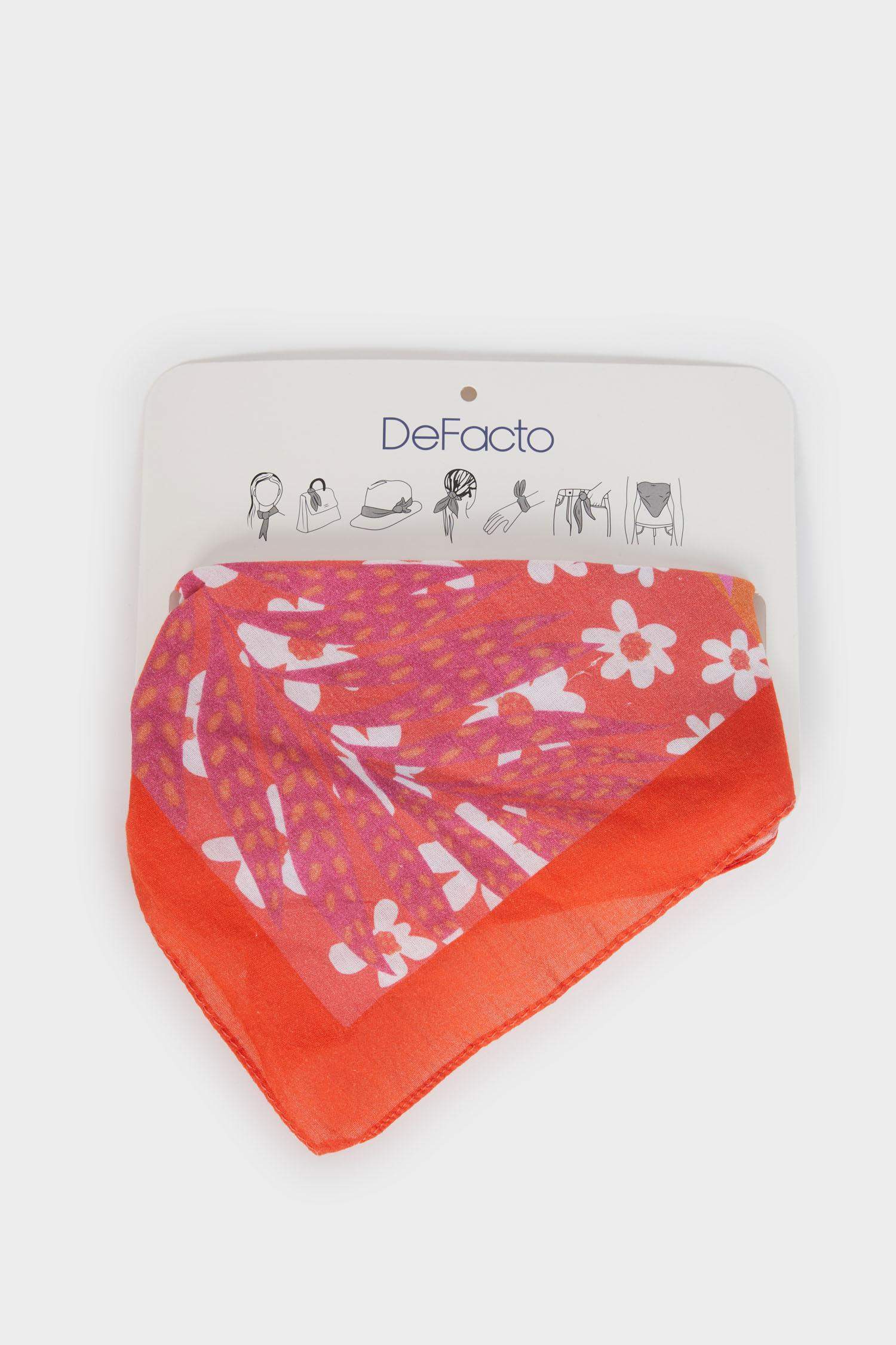 Kadın Desenli Pamuklu Bandana