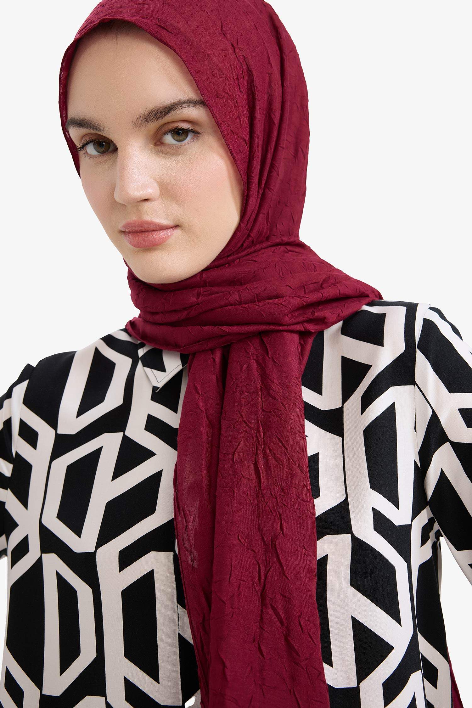Châle Hijab froissé pour femme