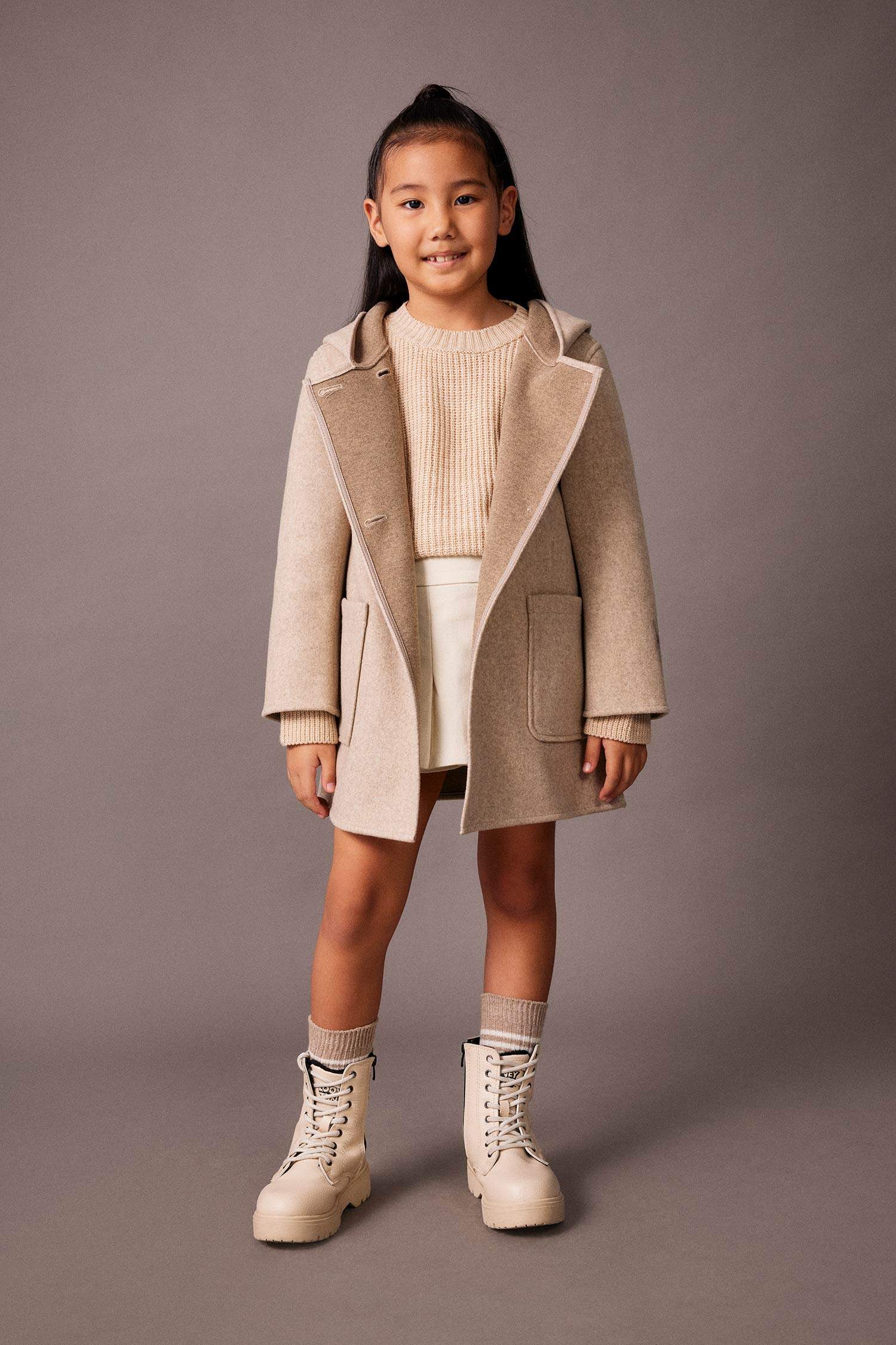 Girl Hooded Cachet Coat