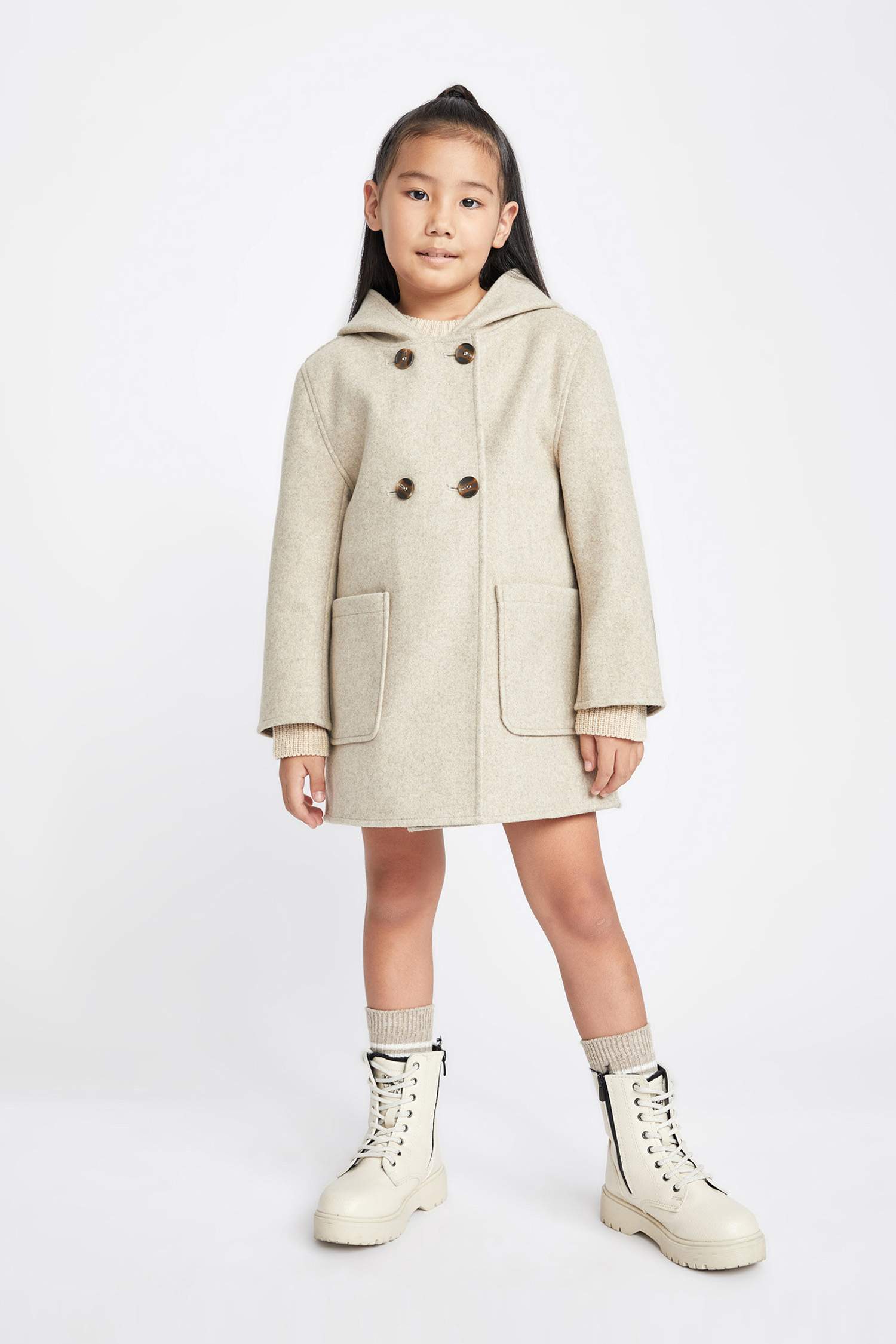 Girl Hooded Cachet Coat