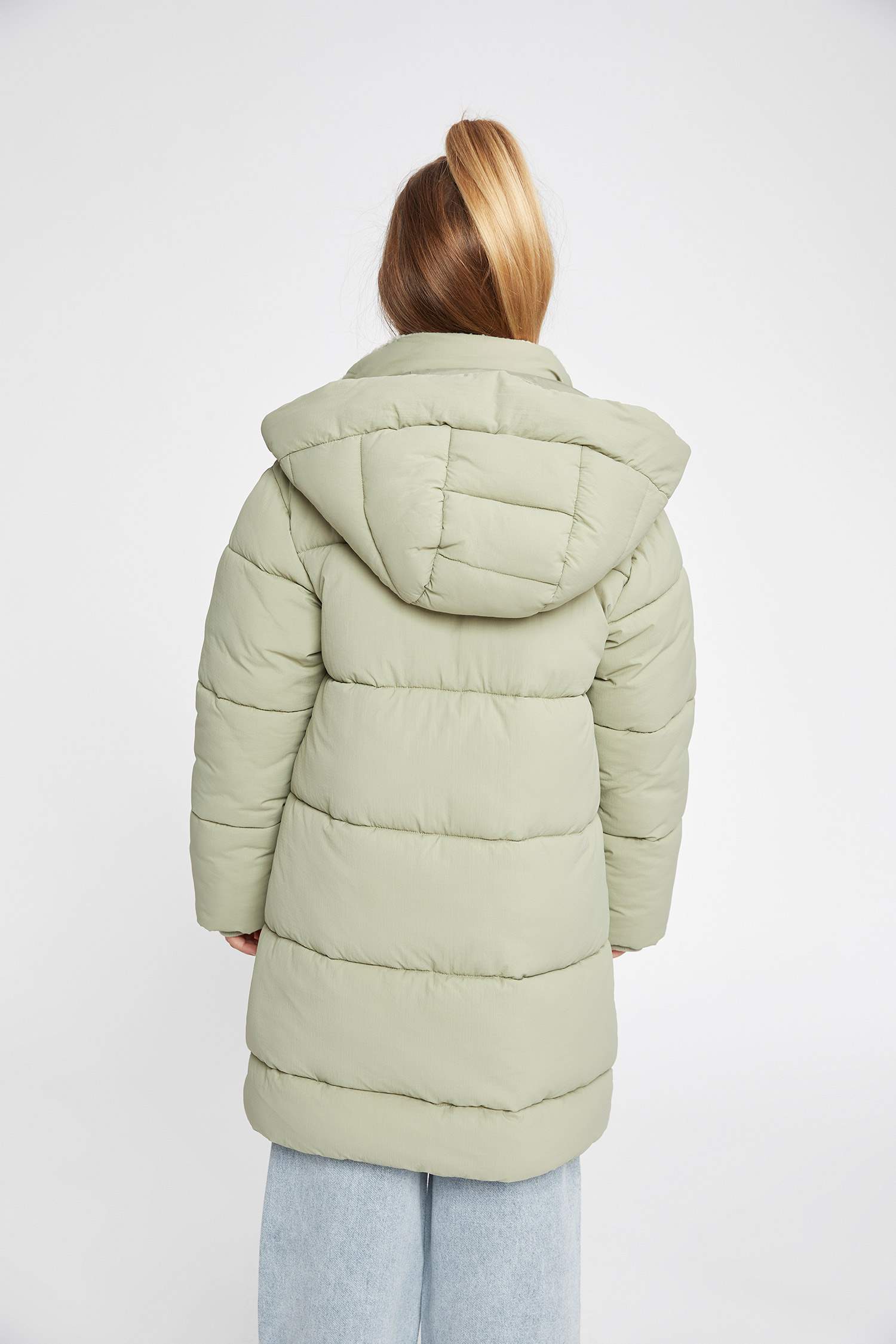 جاكيت بامب طويل بناتي بكابيشون وتر برووف