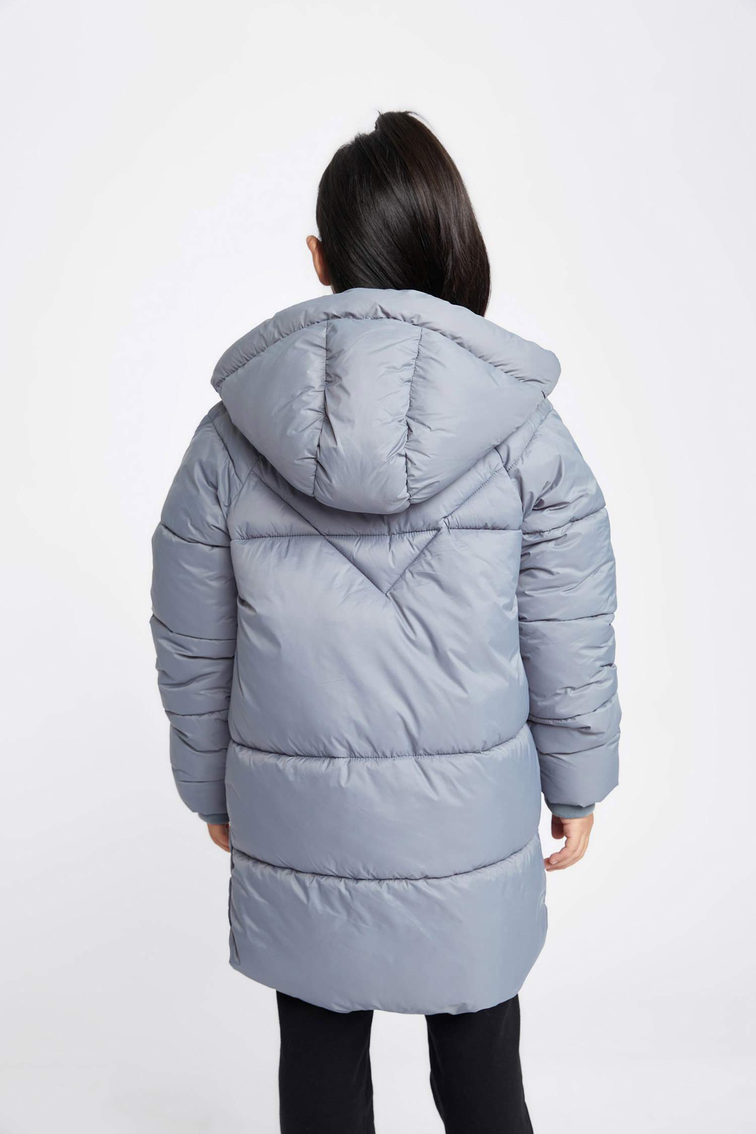 Kız Çocuk Su İtici Kapüşonlu Kaban