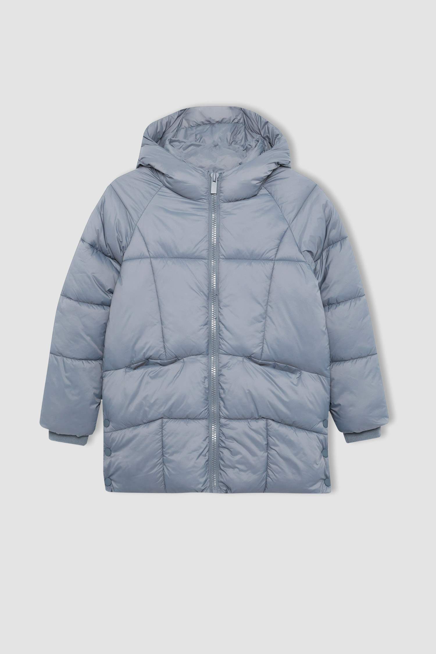 Kız Çocuk Su İtici Kapüşonlu Kaban