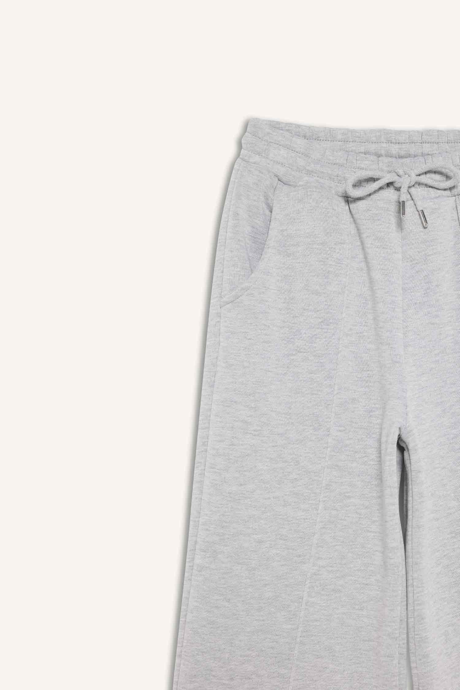 Straight Fit Thick Fabric Trousers