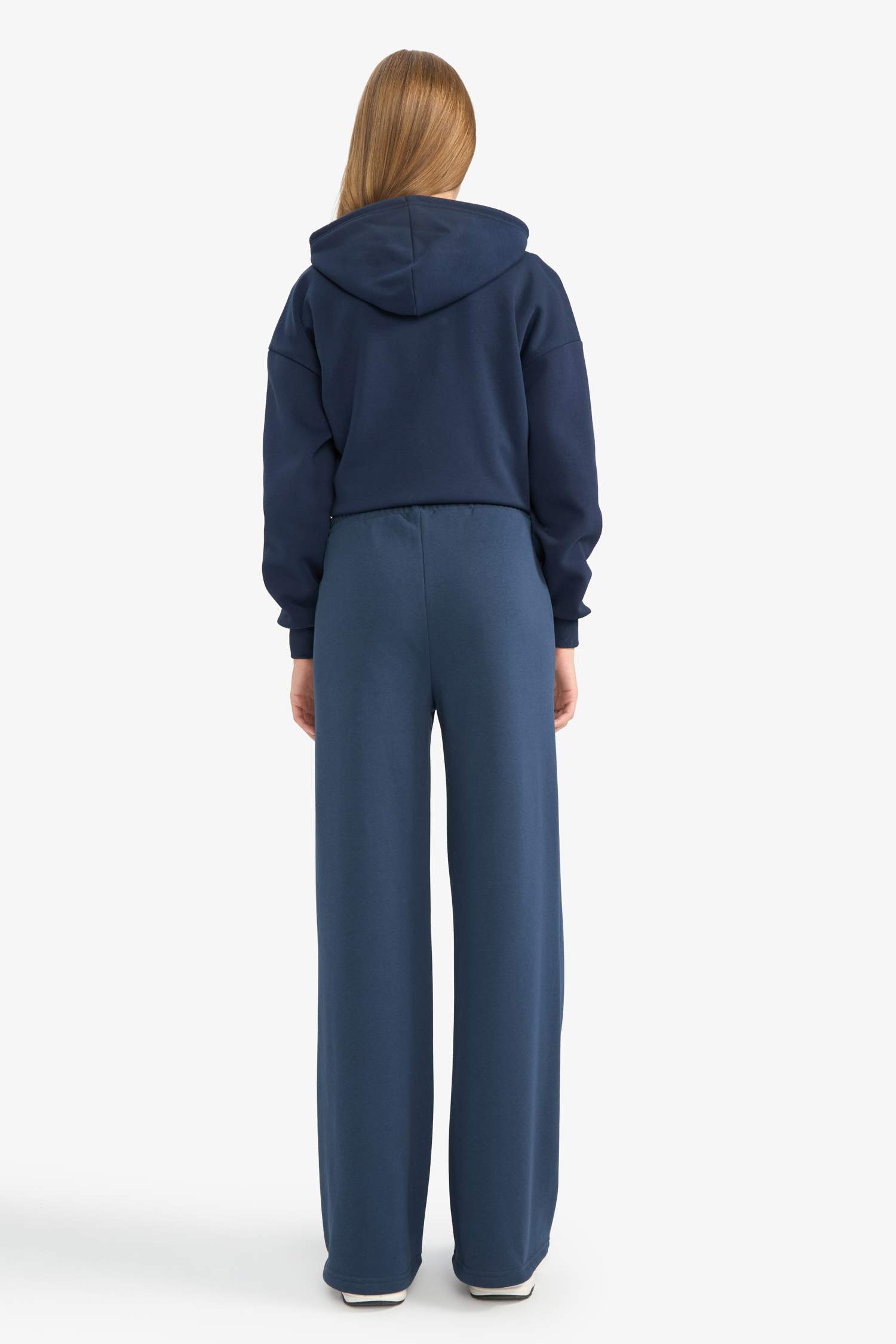 Straight Fit Beli Bağcıklı Cepli Düz Paça Eşofman Altı