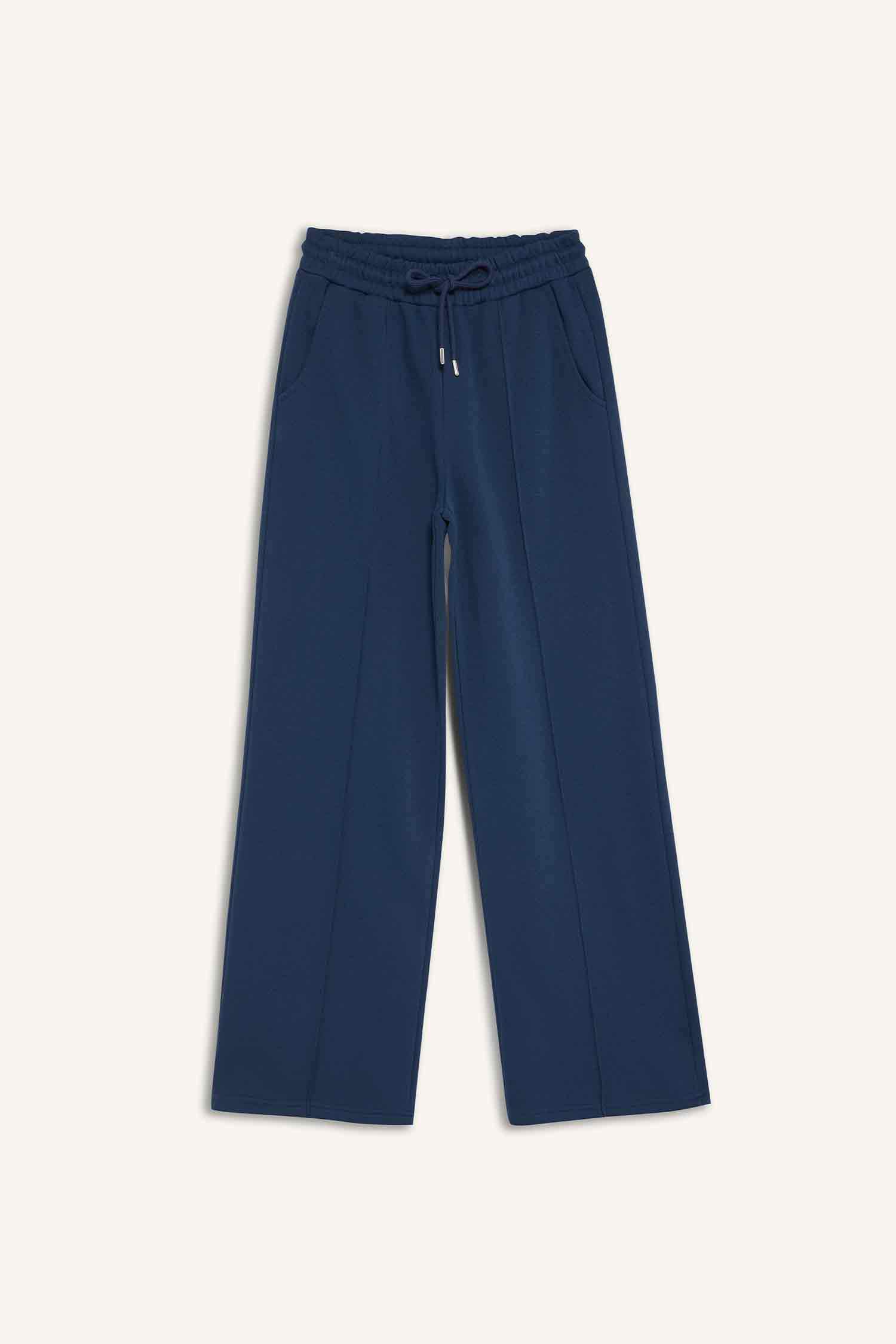 Straight Fit Beli Bağcıklı Cepli Düz Paça Eşofman Altı