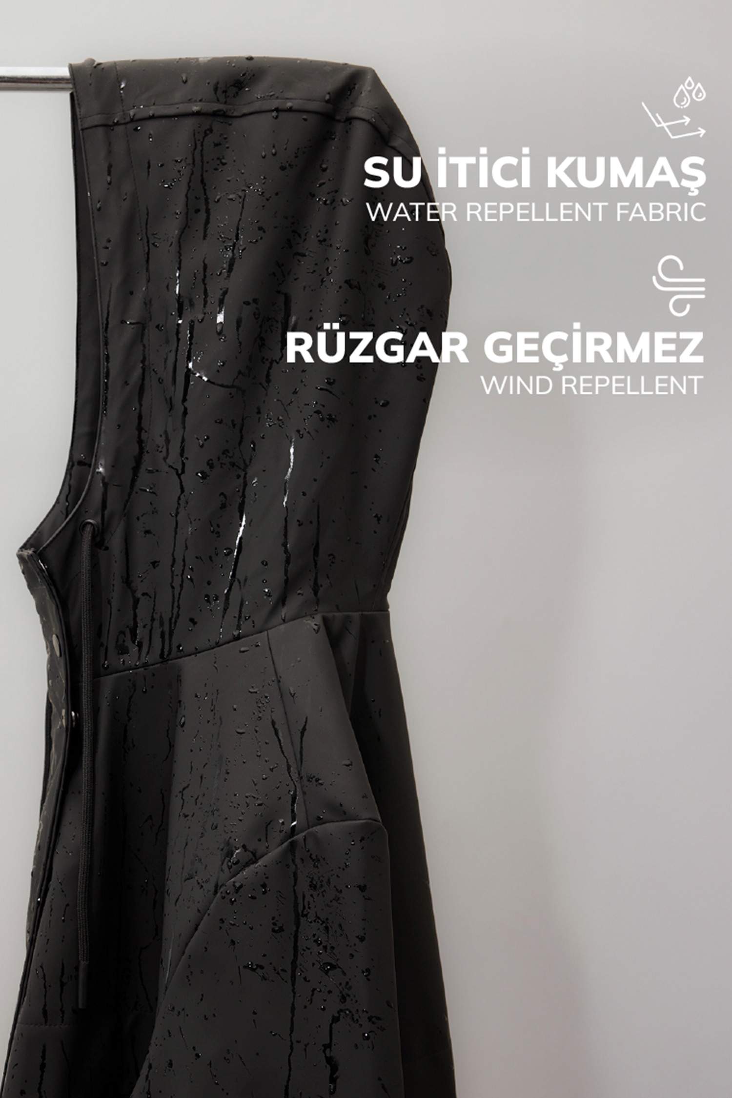 бас киімді былғары астар Жаңбыр Курткасы