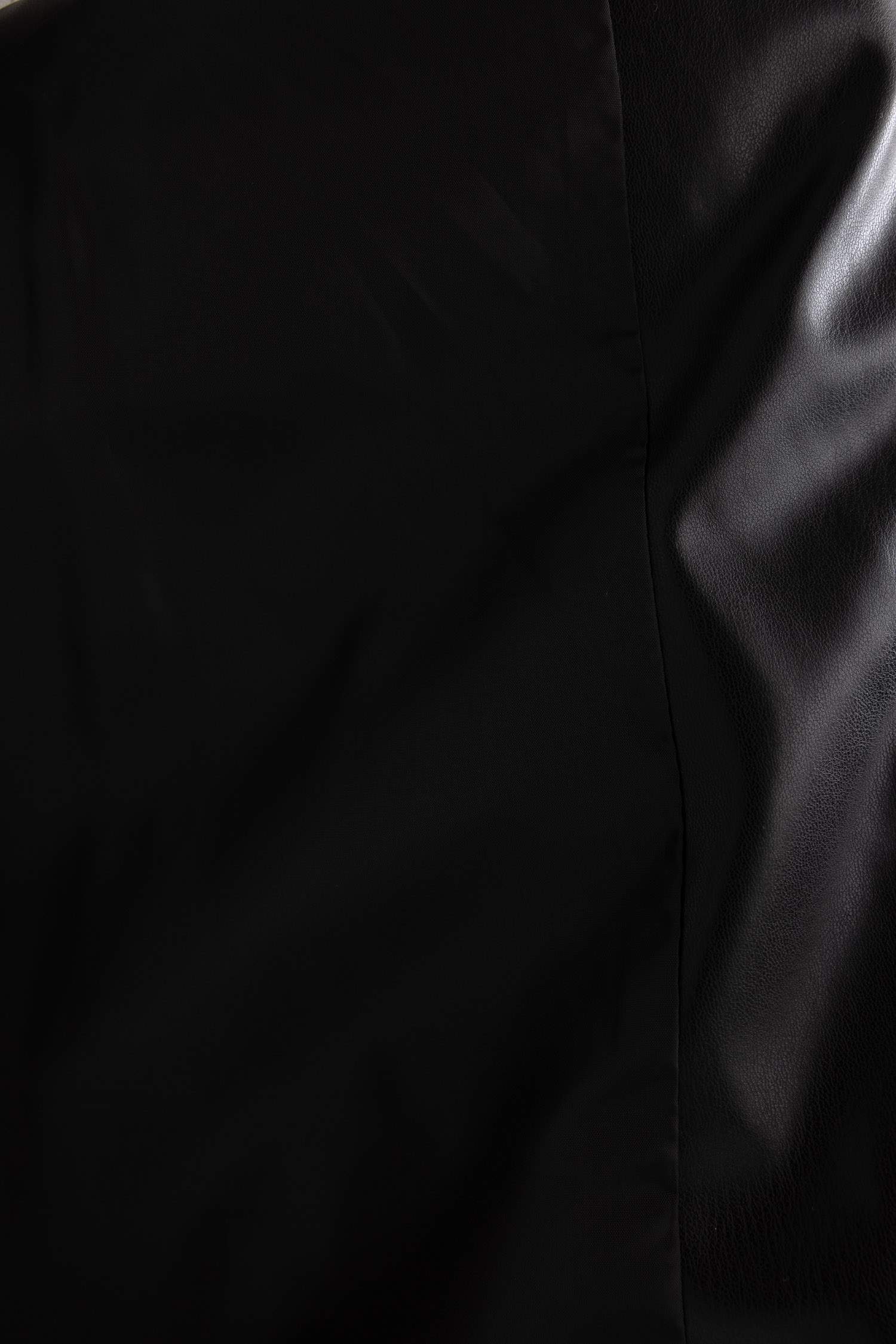 Su İtici Oversize Geniş Kalıp Dik Yaka Suni Deri Uzun Şişme Yelek