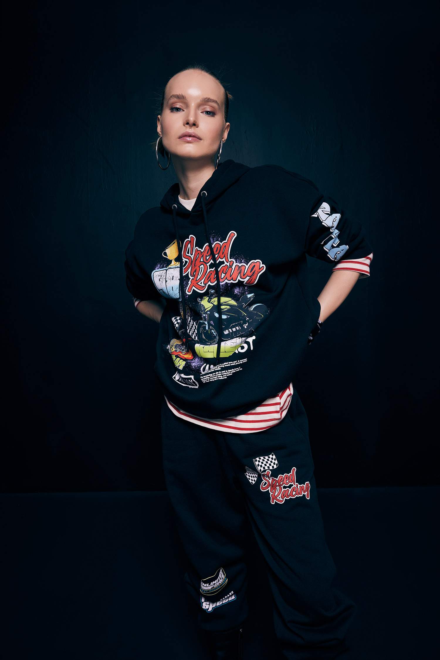 Coool Oversize Fit Hoodie Printed Sweatshirt