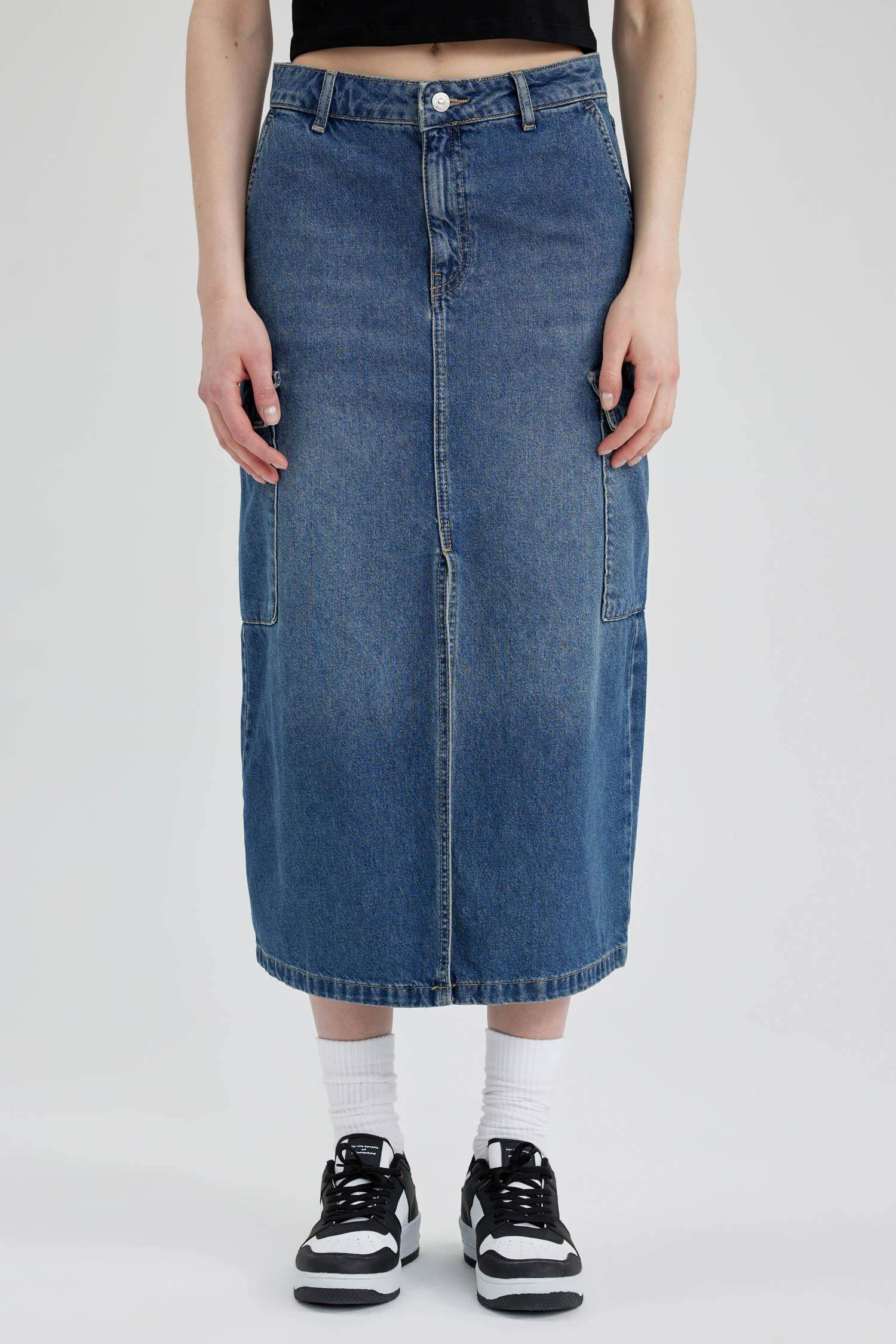 карго пішімі орташа ұзындық Юбка