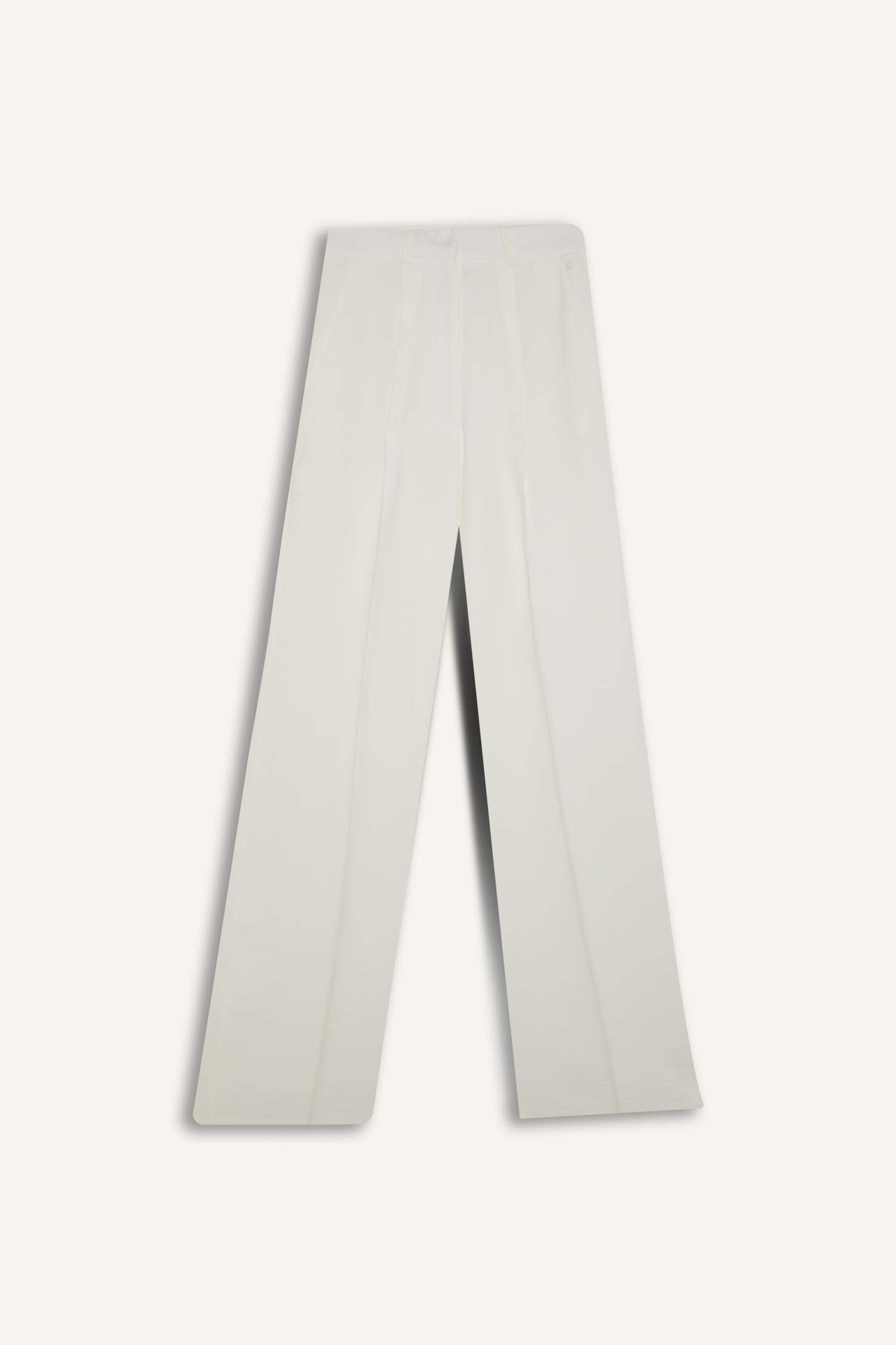 Afra x Defacto Tencel High Waist Wide Leg Tencel Trousers