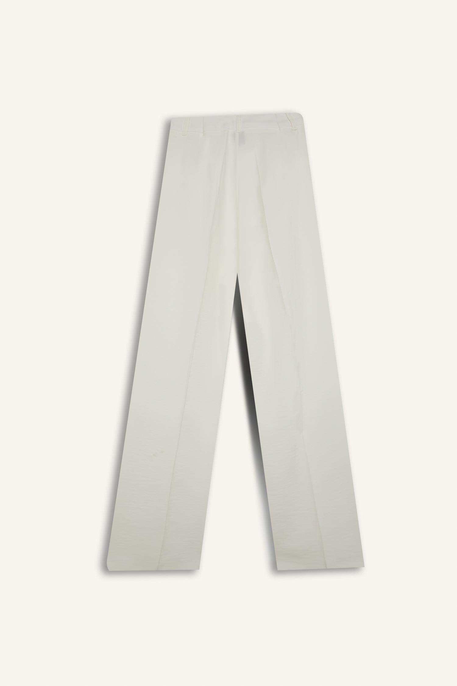 Afra x Defacto Tencel High Waist Wide Leg Tencel Trousers