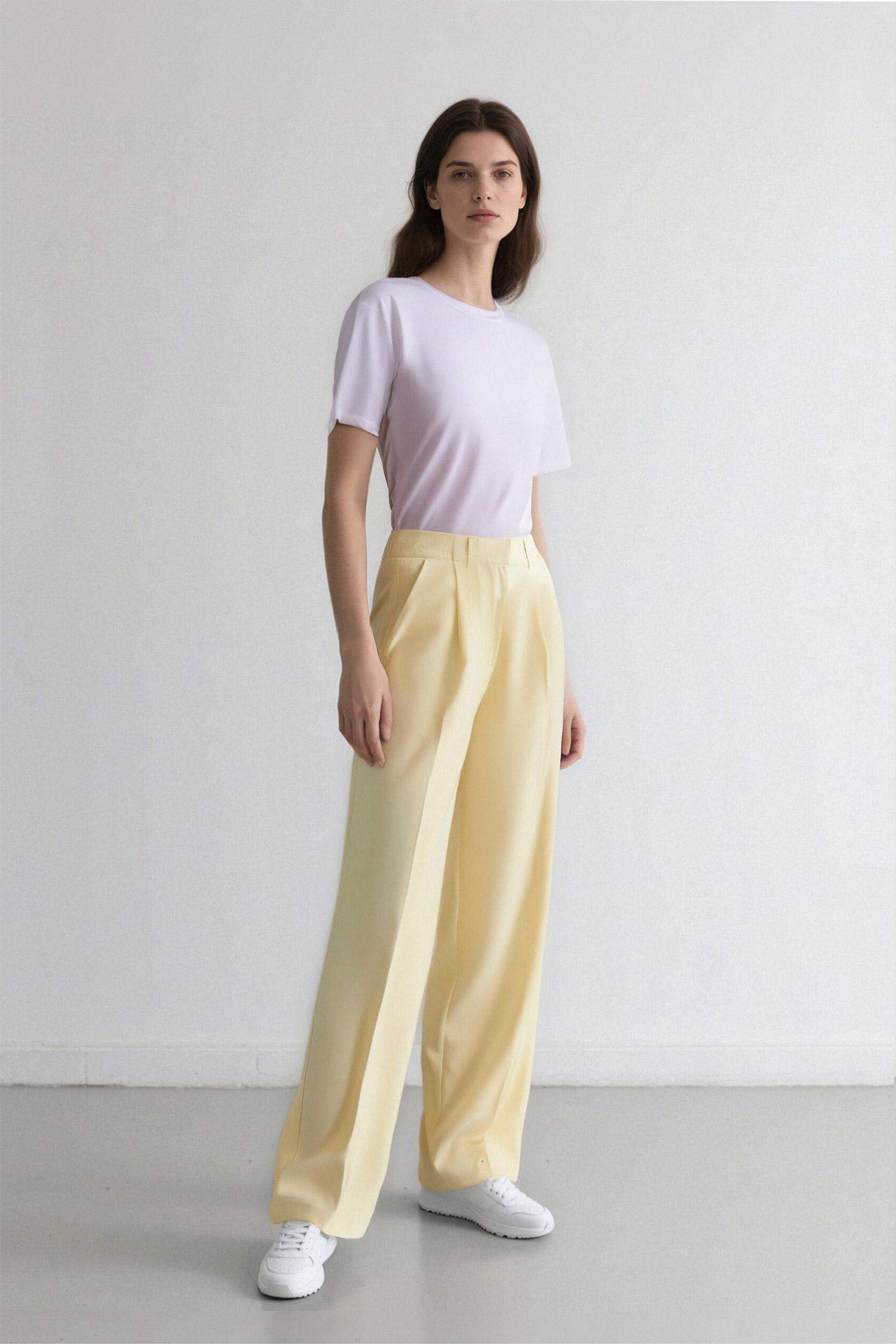 Afra x Defacto Широкие брюки из ткани Lyocell с карманами и высокой талией