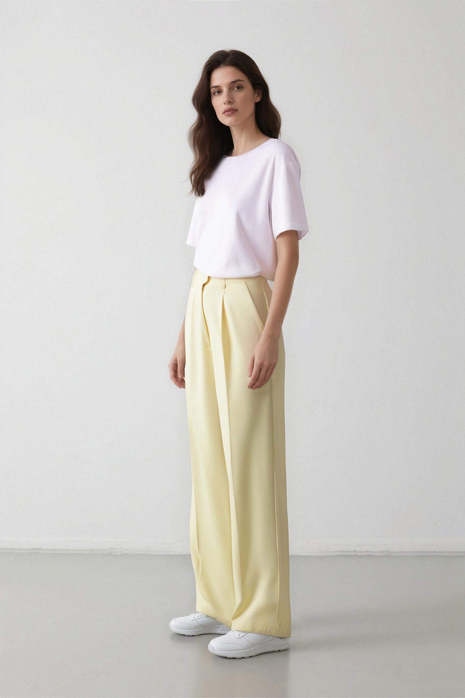 Afra x Defacto Широкие брюки из ткани Lyocell с карманами и высокой талией