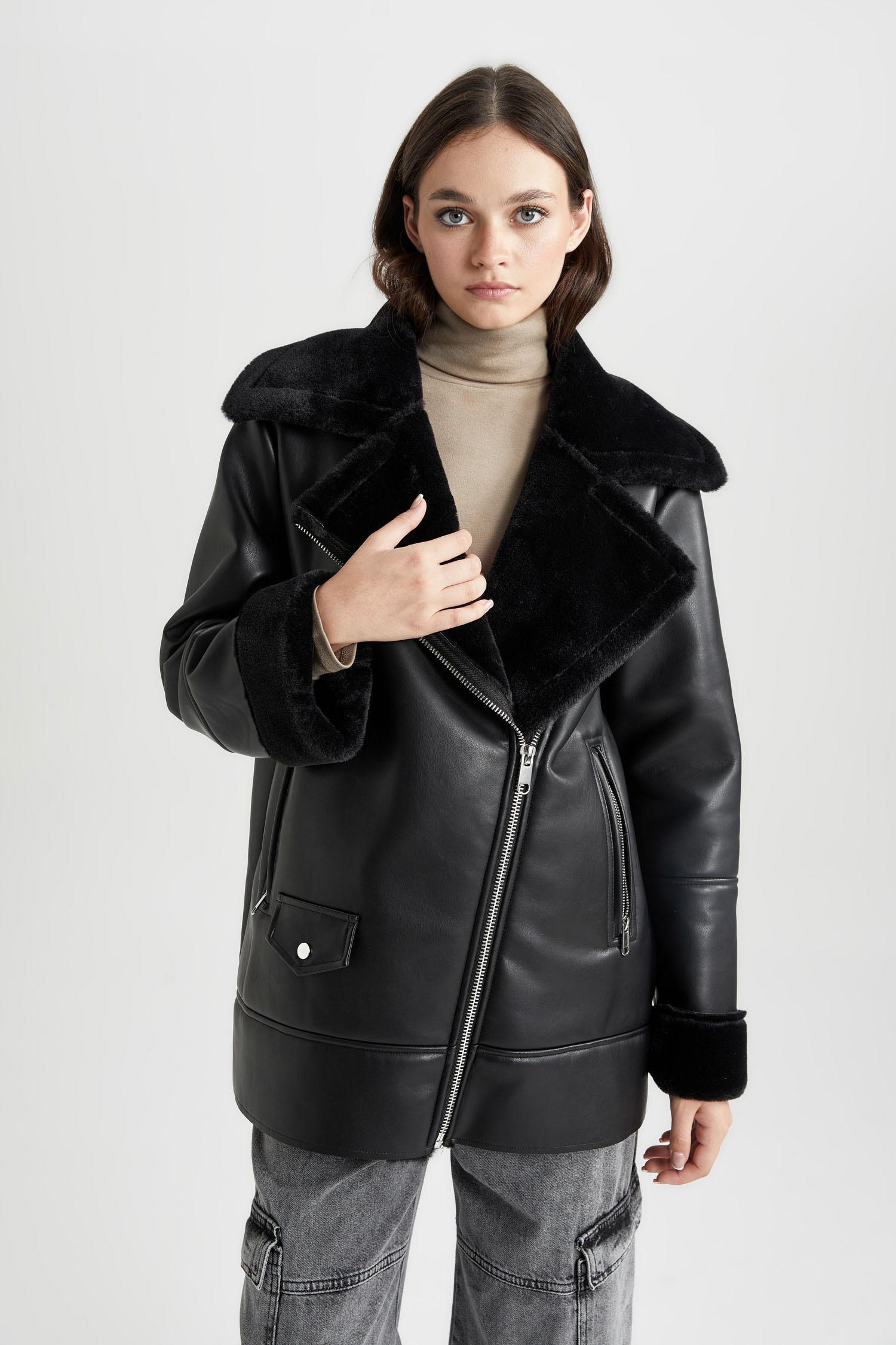 Manteau Oversize En Fausse Fourrure Noire - Marque PRETTYLITTLETHING (PLT) - Taille XL - Neuf Avec étiquettes - Style Kimono