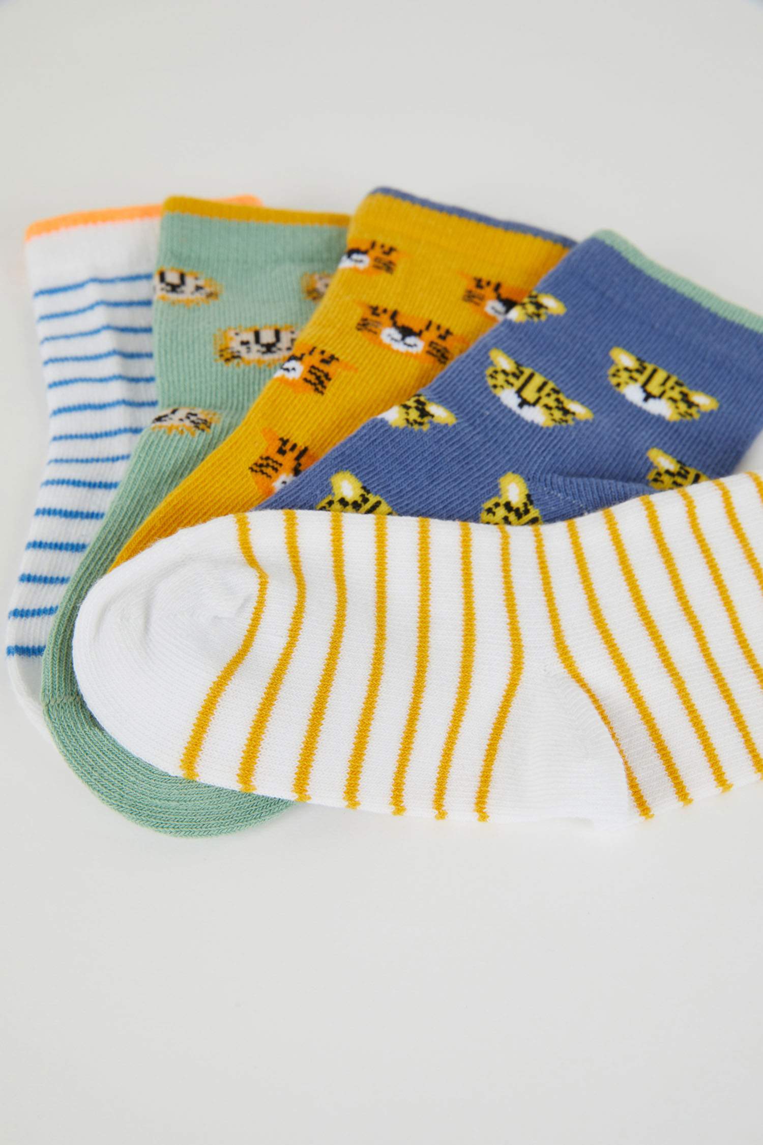 Erkek Bebek 5'li Pamuklu Uzun Çorap