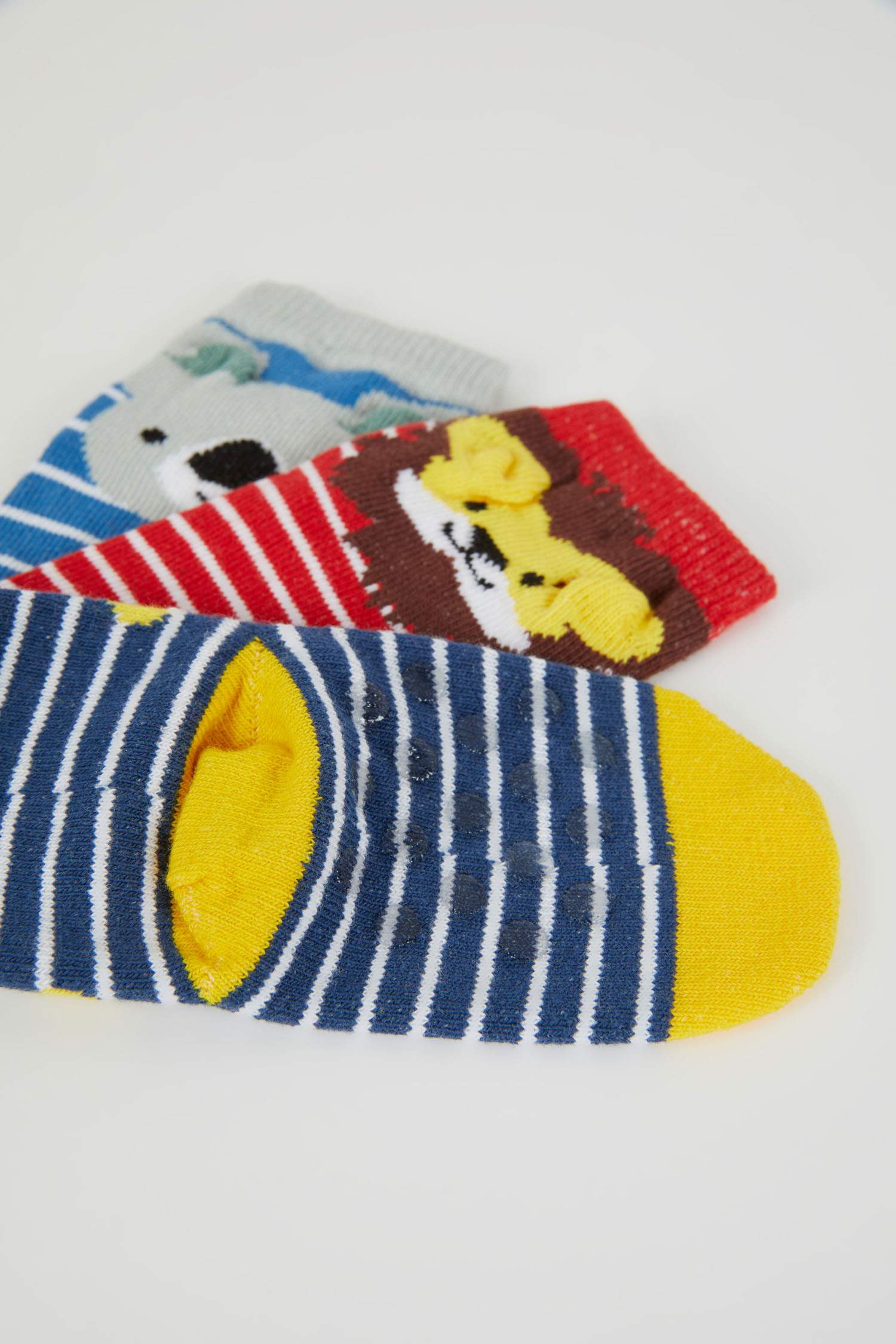 Mixed Color BABY BOY Baby Boy 3 Pack Cotton Long Socks 2792302 DeFacto
