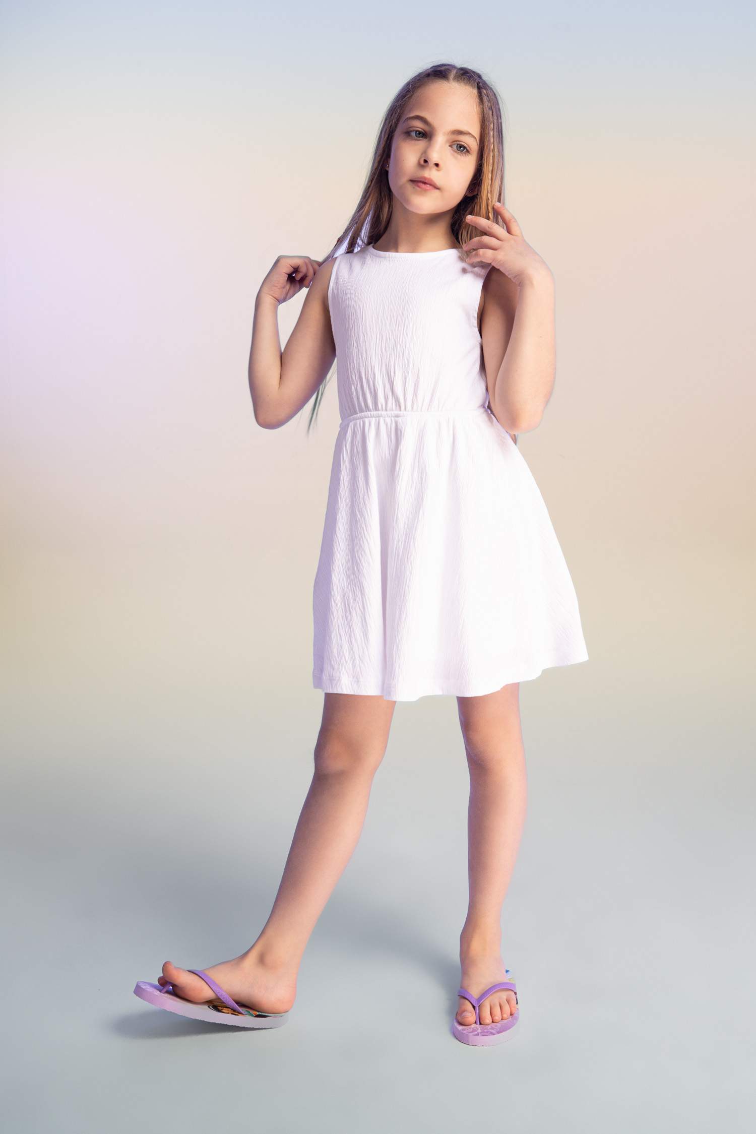 White GIRLS & TEENS Girl Sleeveless Dress 2806966 | DeFacto