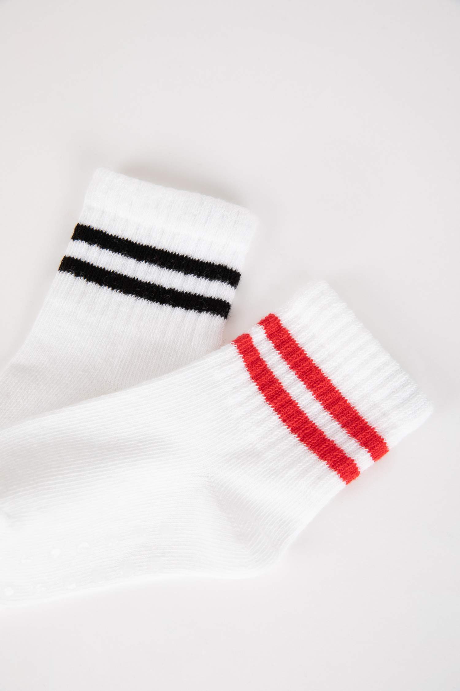 White BABY BOY Baby Boy 2 Pack Cotton Long Socks 2793260 DeFacto