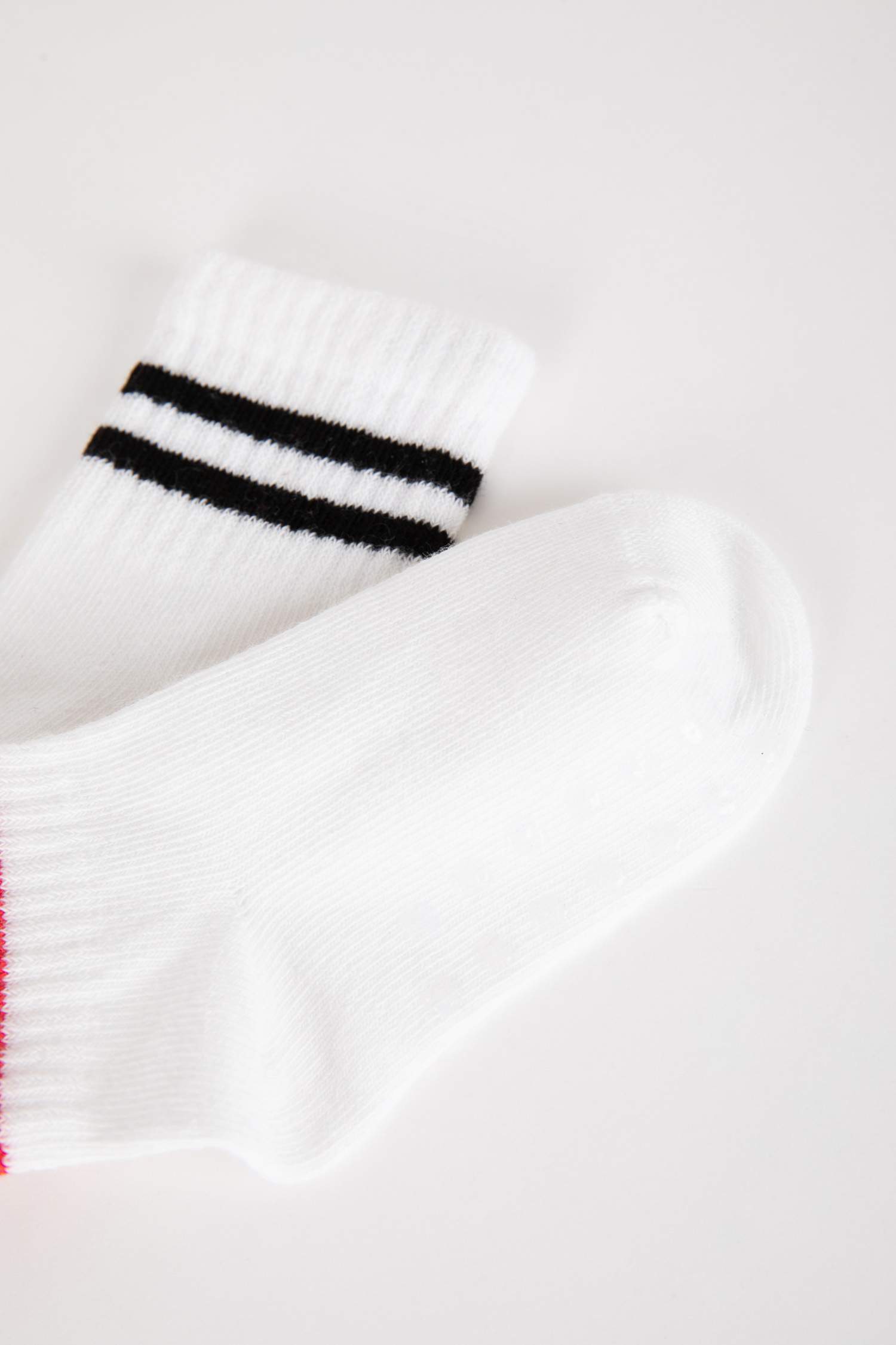 White BABY BOY Baby Boy 2 Pack Cotton Long Socks 2793260 DeFacto