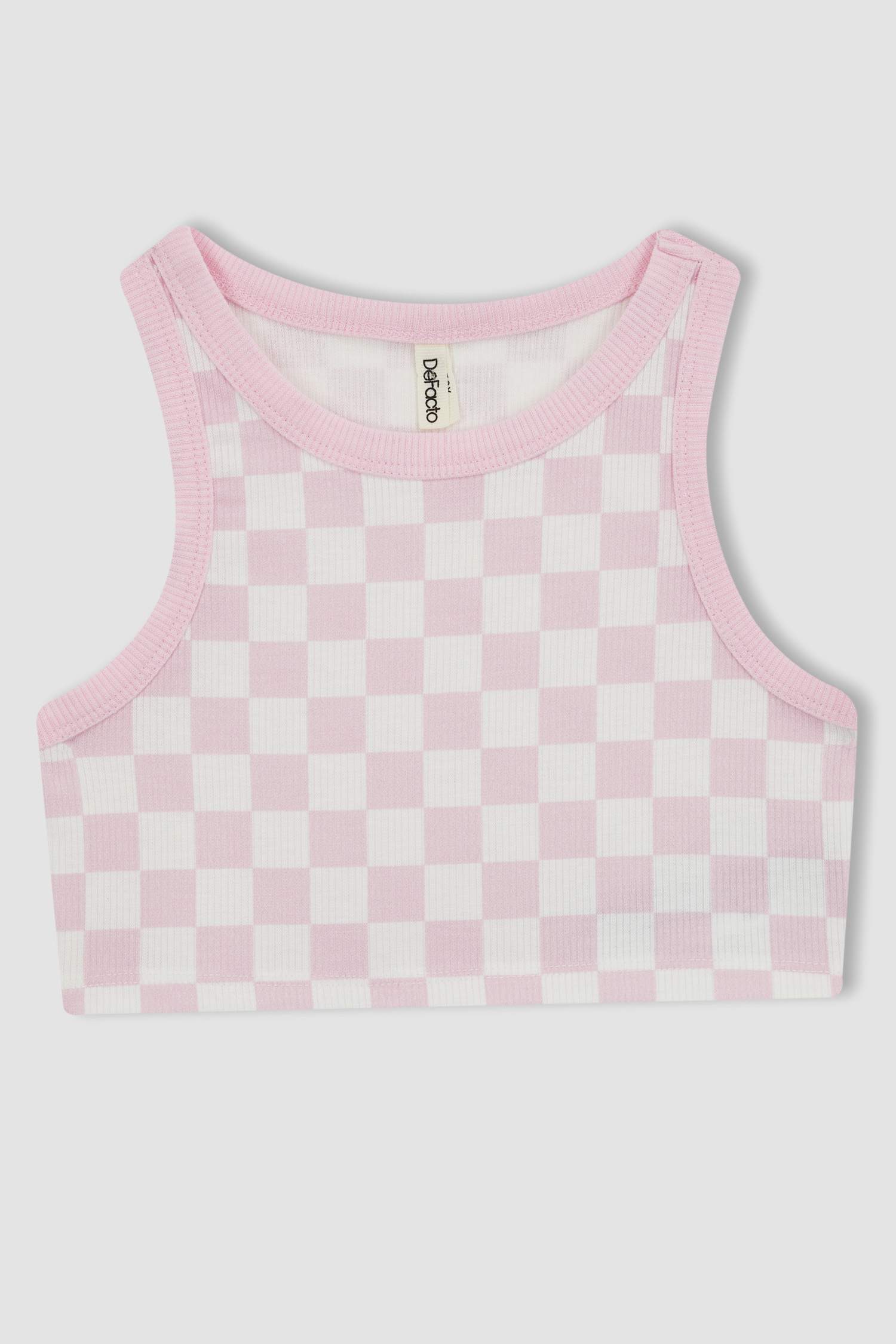 كروب توب بناتي برقبة مستديرة