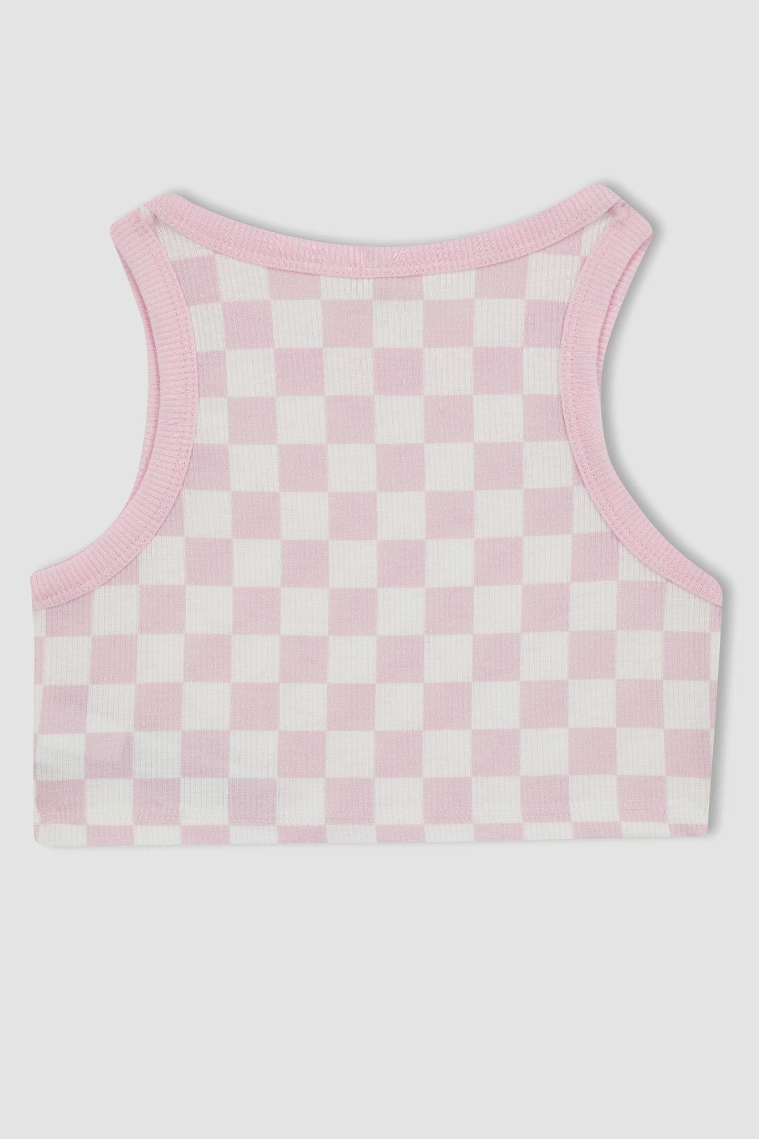 كروب توب بناتي برقبة مستديرة