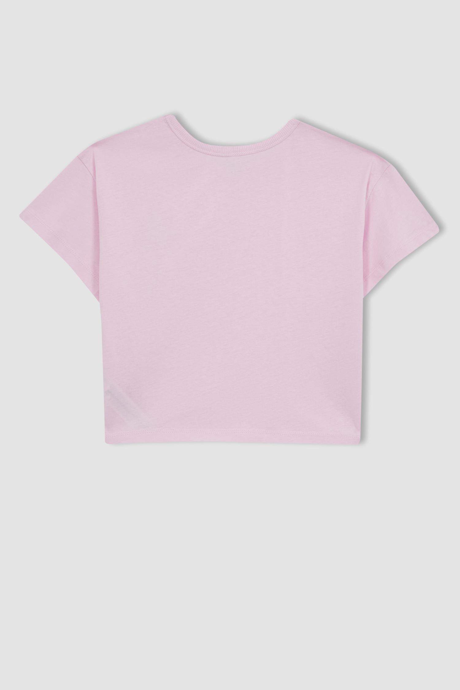 تي شيرت بناتي نص كم قصة مريحة