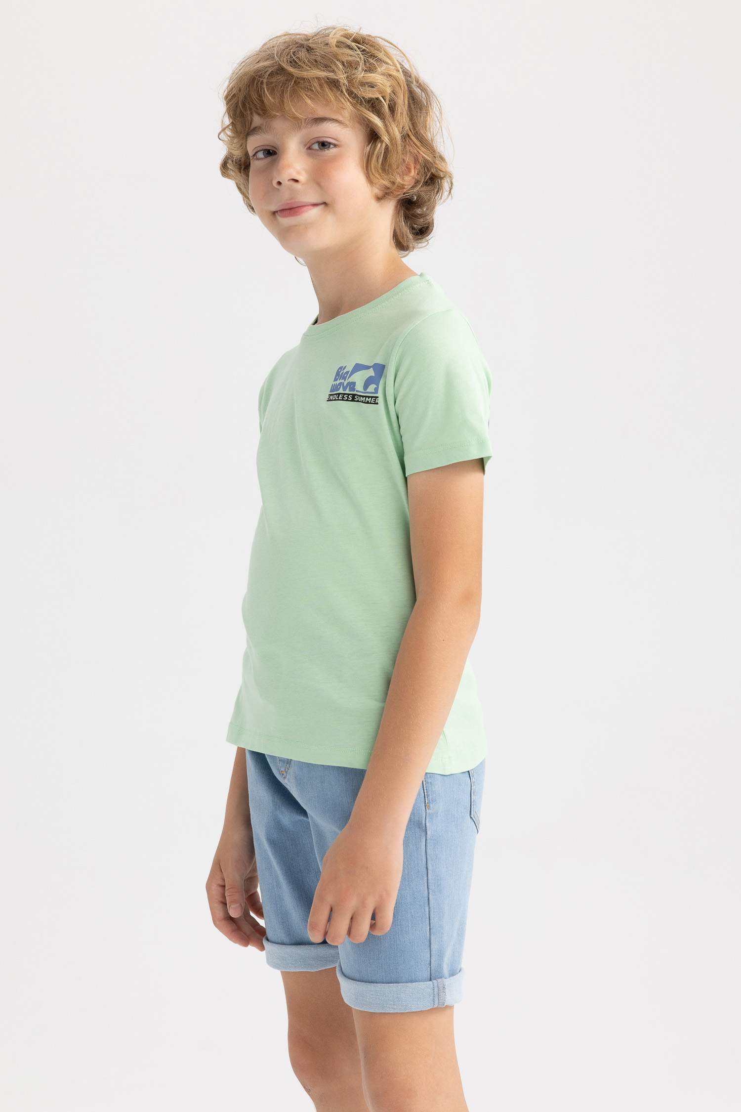 T-Shirt Imprimé à Manches Courtes Col Rond pour Garçon