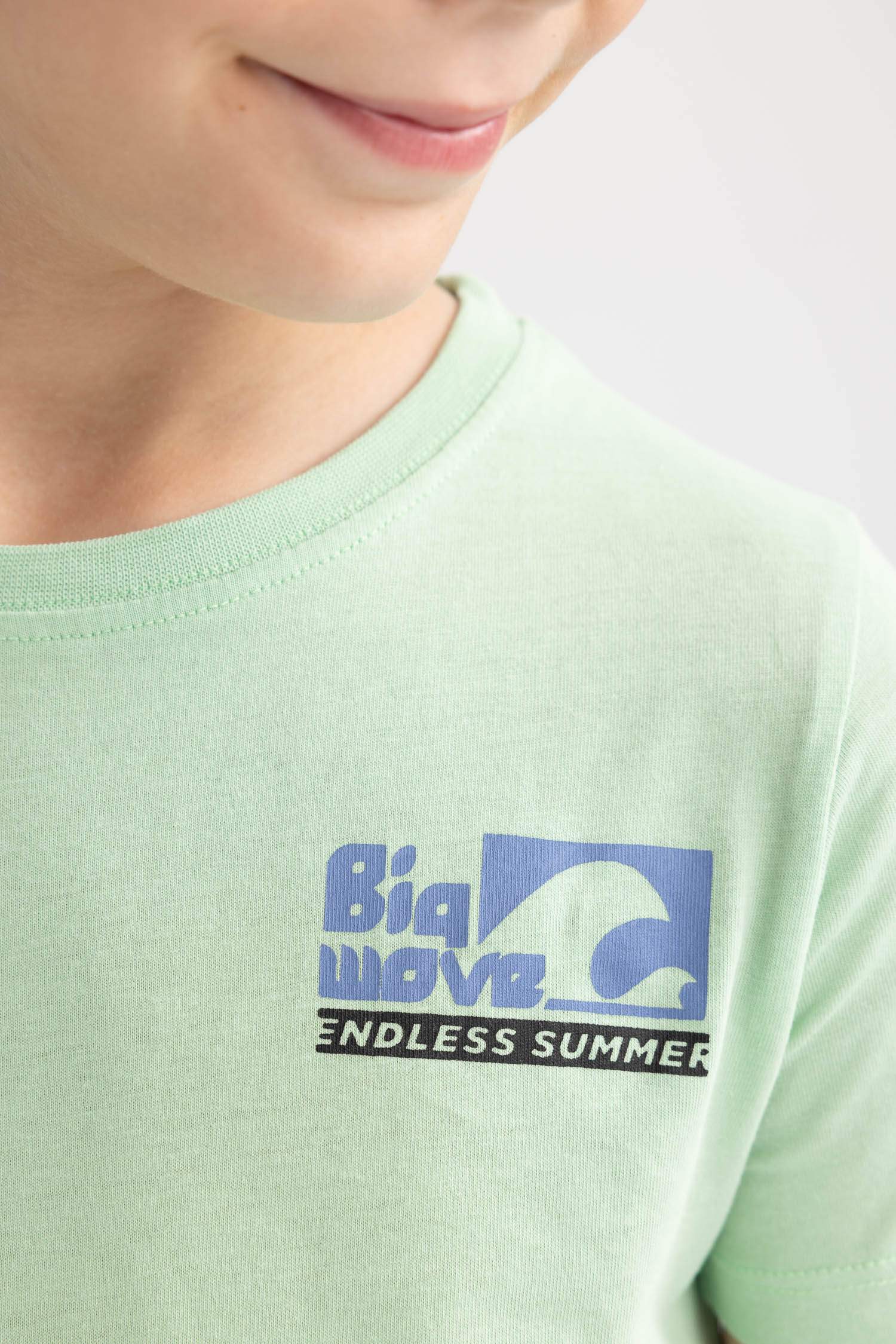 T-Shirt Imprimé à Manches Courtes Col Rond pour Garçon