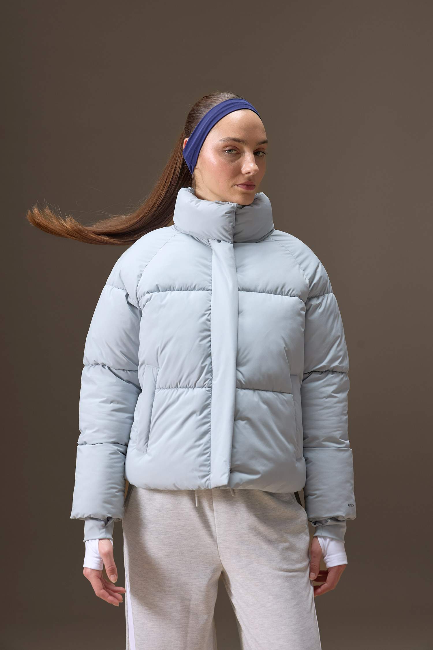 Su İtici Regular Fit Dik Yaka Reglan Kol Kışlık Şişme Mont