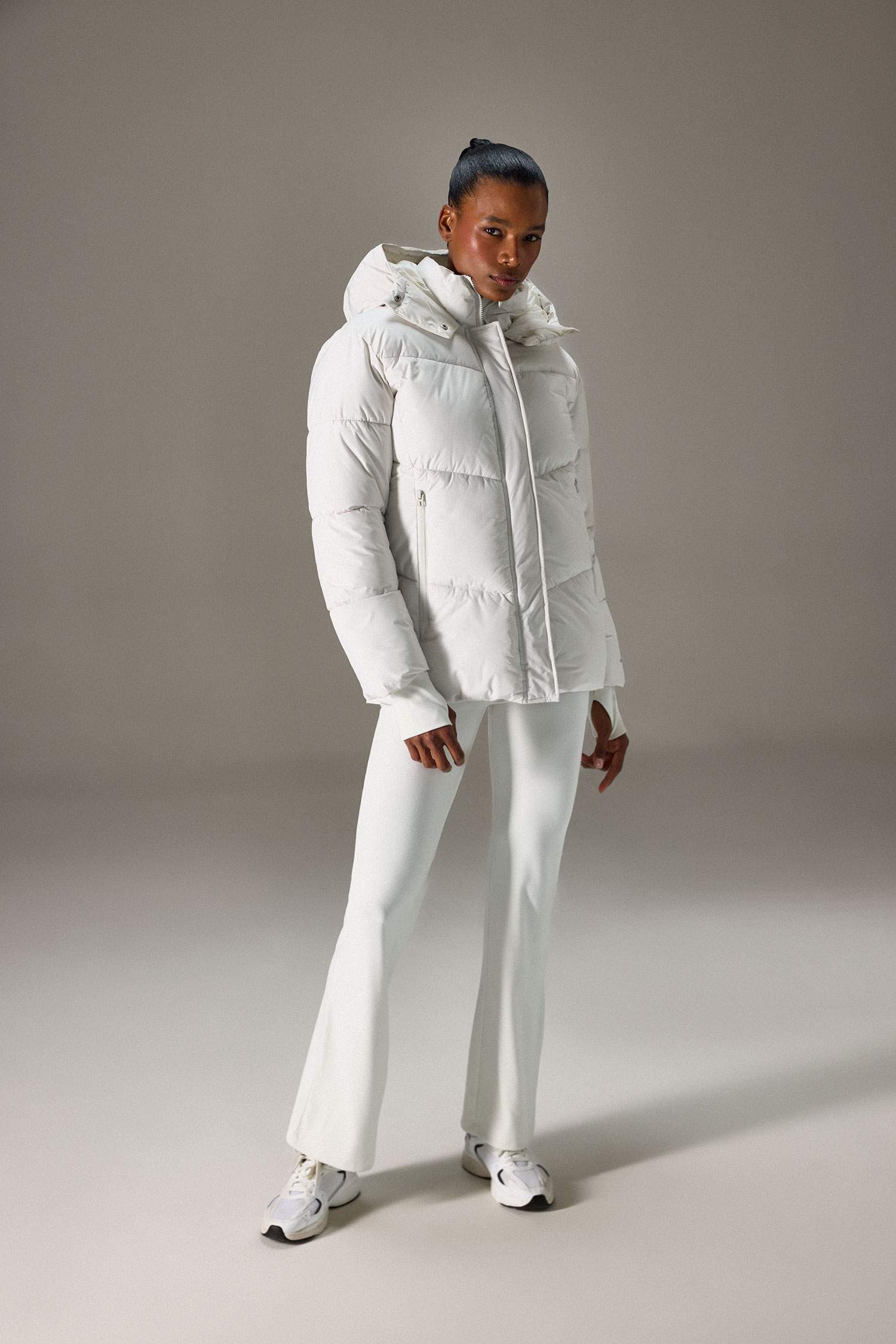 Regular Fit Half Fleece Lined Hooded Zippered Waterproof Jacket