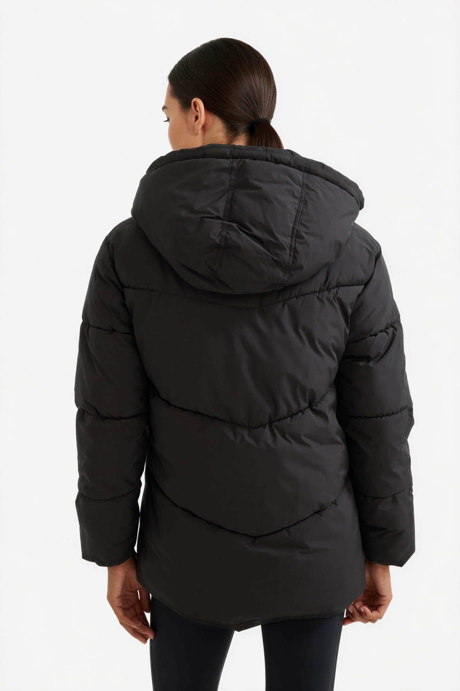 DeFacto Rüzgar Geçirmez Su İtici Regular Fit Kapüşonlu Mont görsel 4