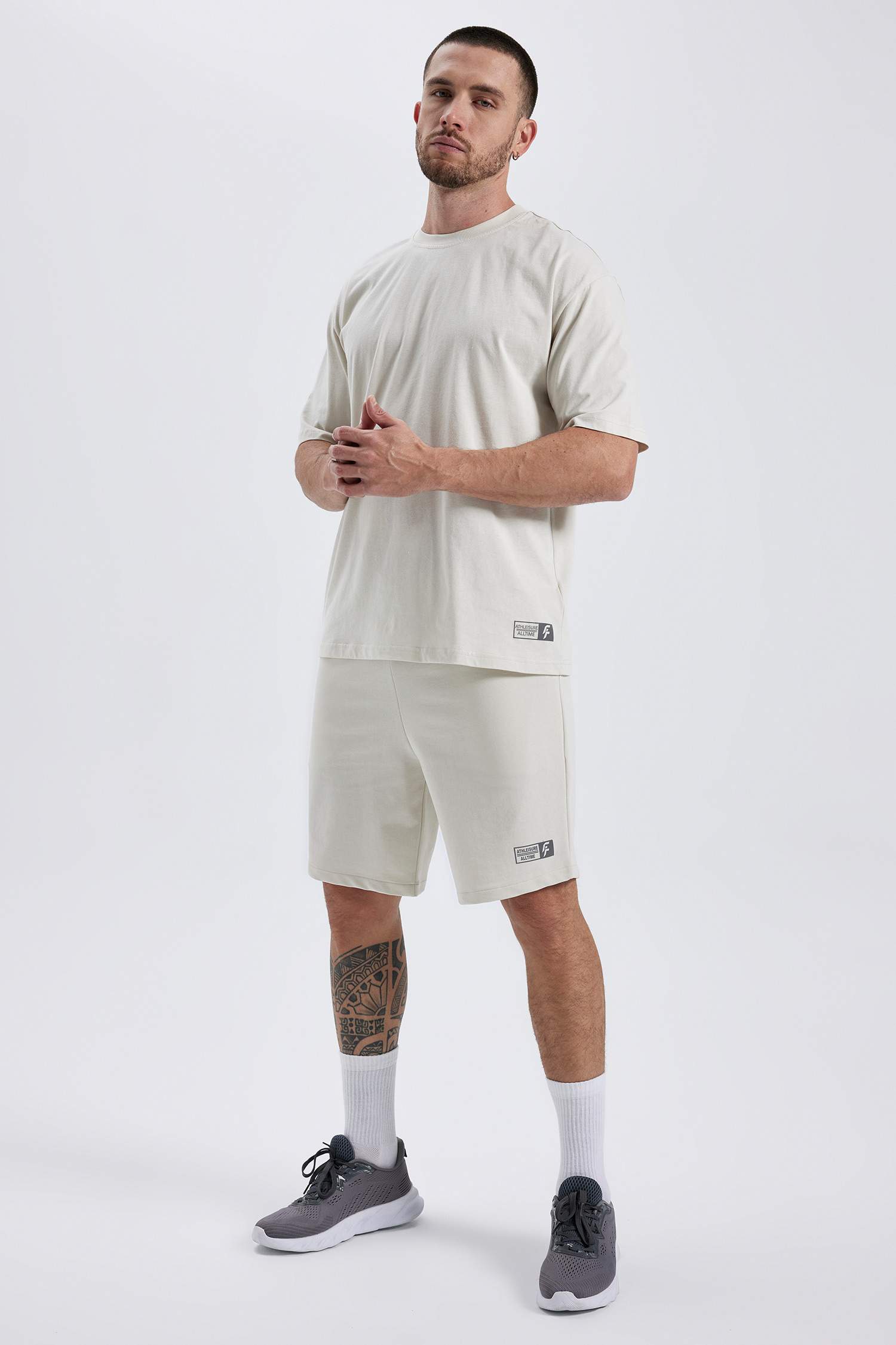 DeFactoFit Oversize Fit Crew Neck Printed Cotton T-Shirt