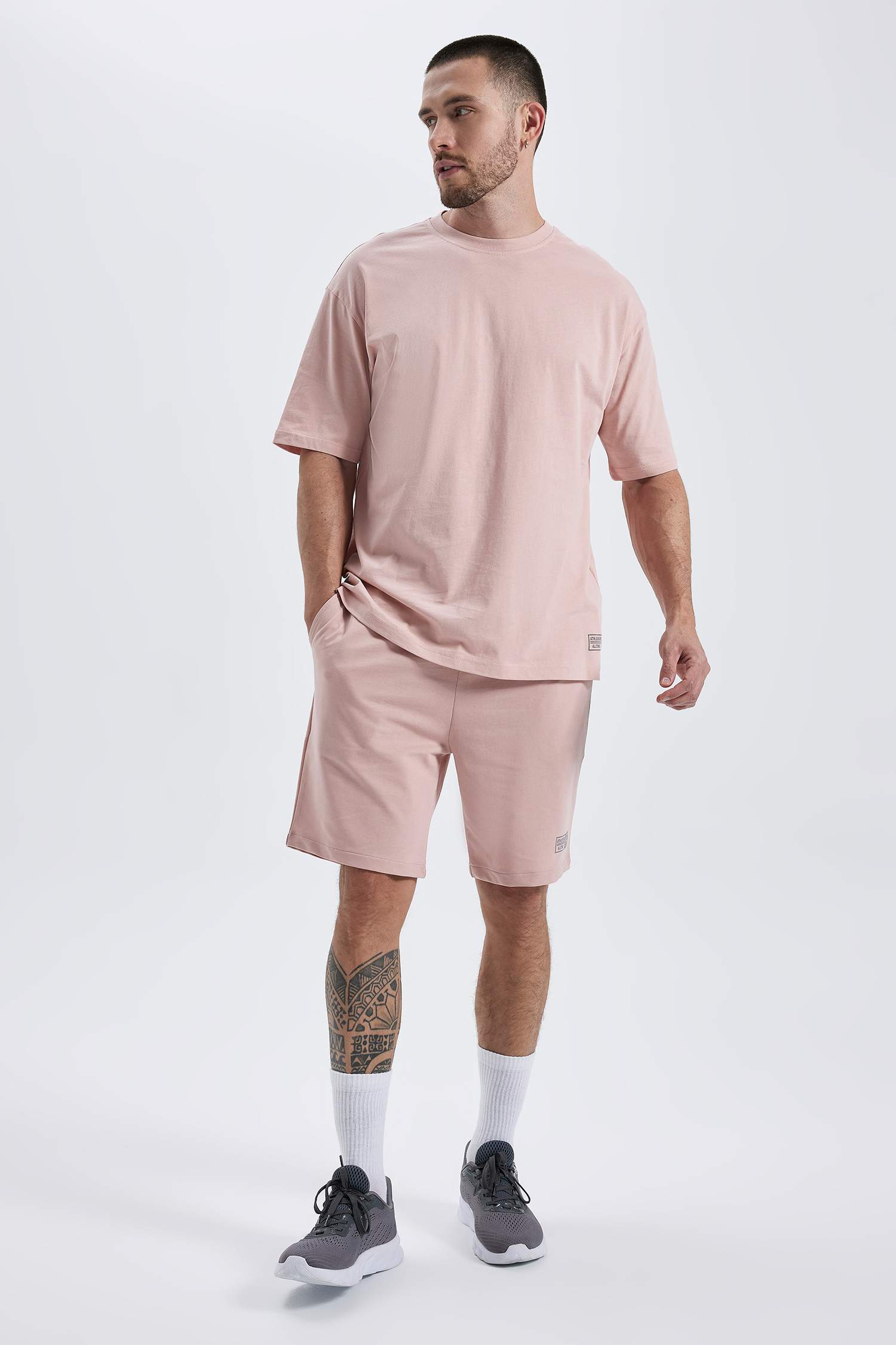 Defacto Fit Oversize Fit Crew Neck Printed T-Shirt