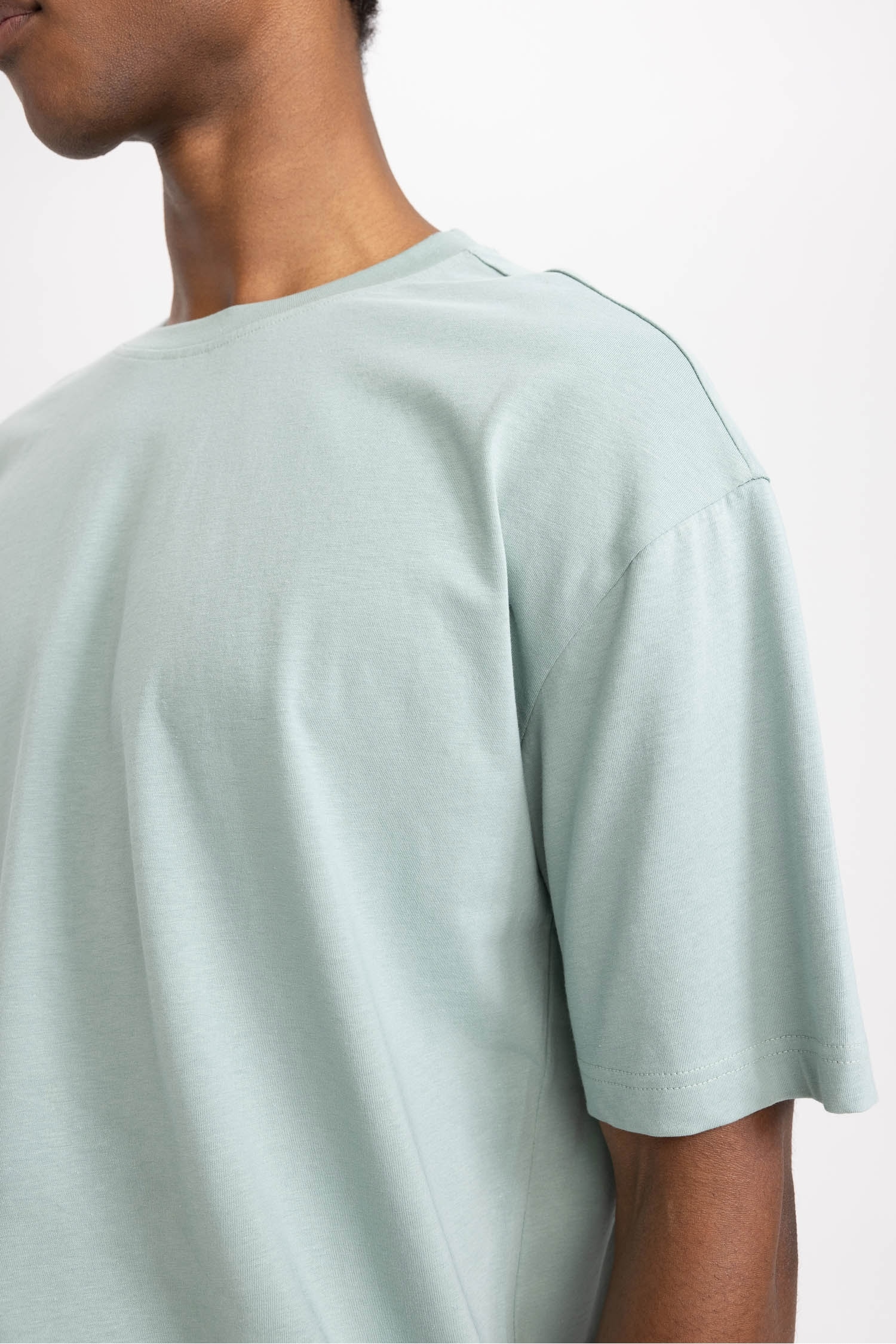 DeFactoFit Oversize Fit Crew Neck Printed Cotton T-Shirt