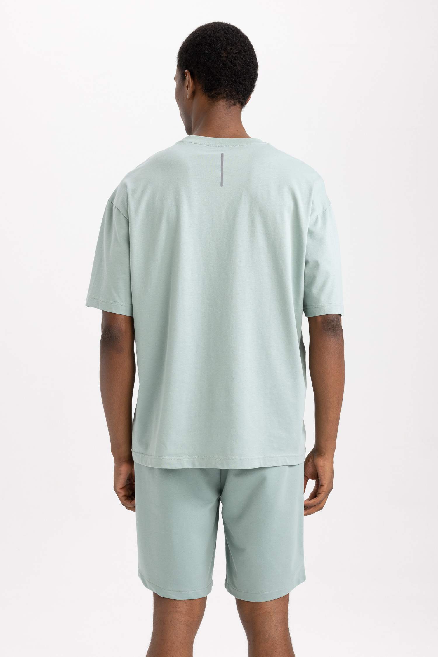 DeFactoFit Oversize Fit Crew Neck Printed Cotton T-Shirt