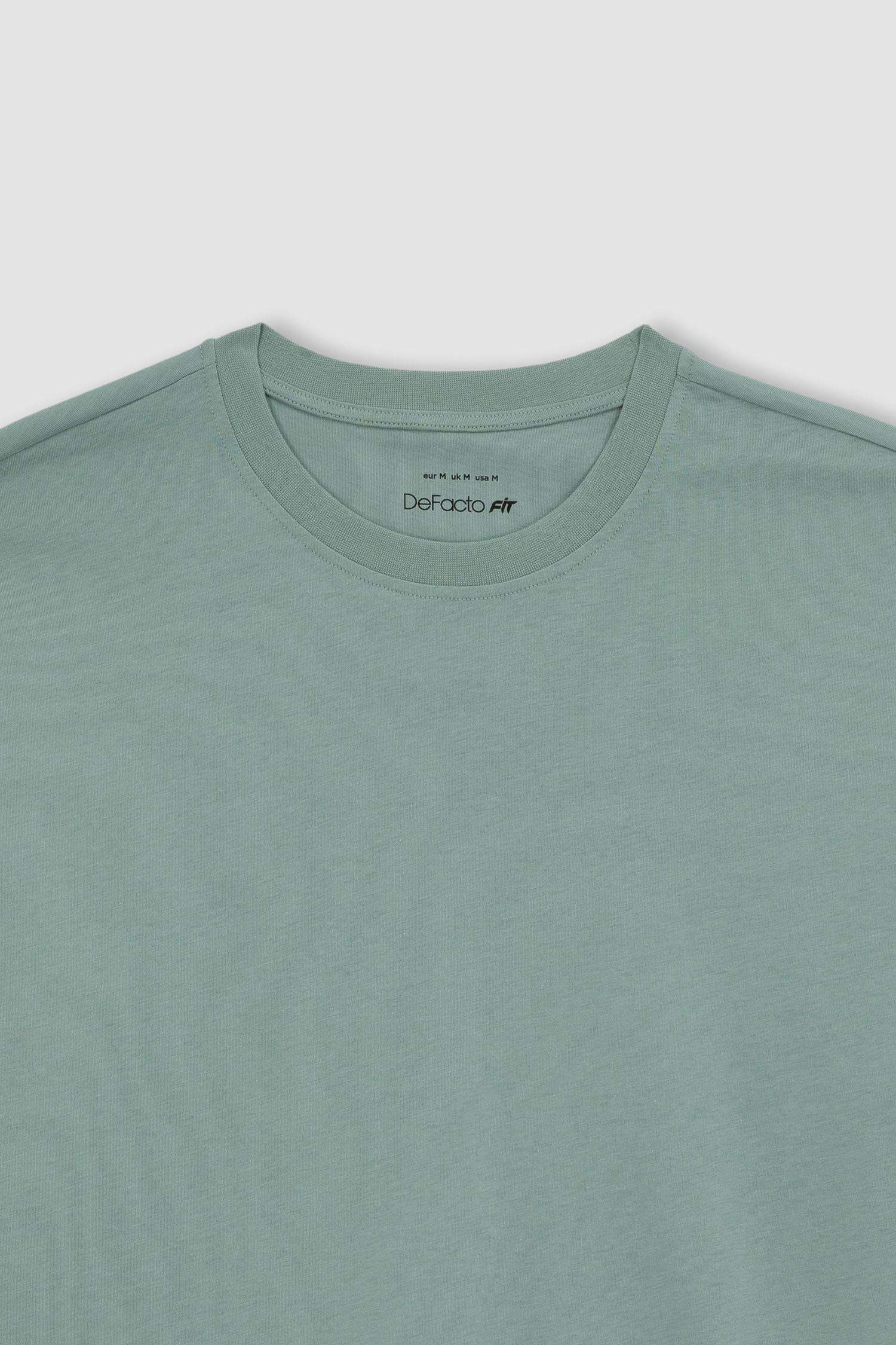 DeFactoFit Oversize Fit Crew Neck Printed Cotton T-Shirt