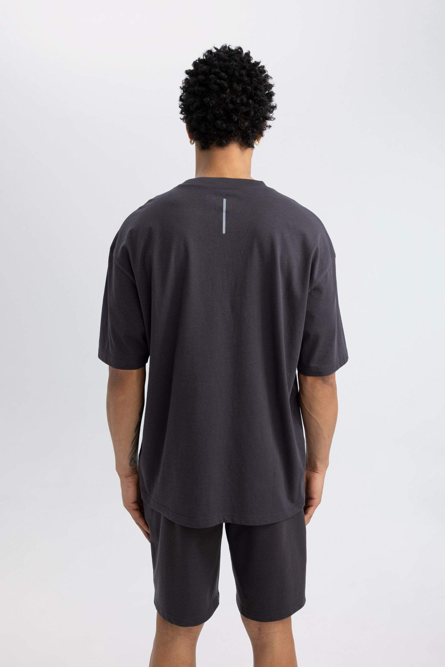 DeFactoFit Oversize Fit Crew Neck Printed T-Shirt