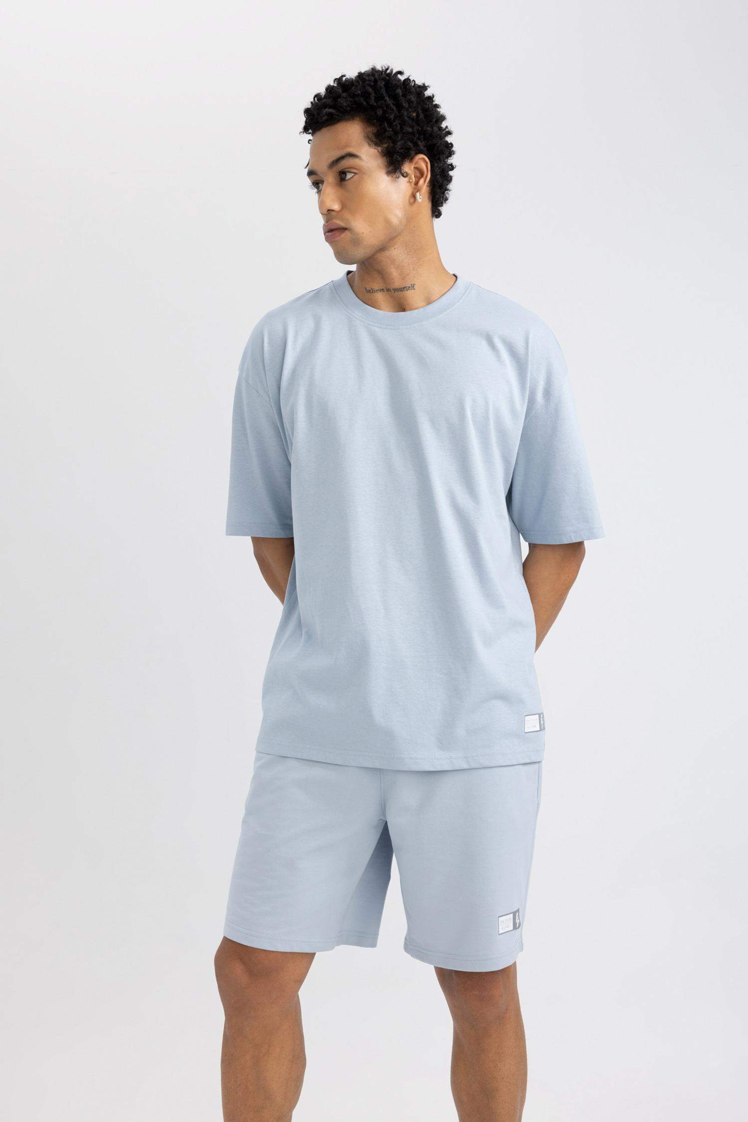 DeFactoFit Oversize Fit Crew Neck Printed T-Shirt