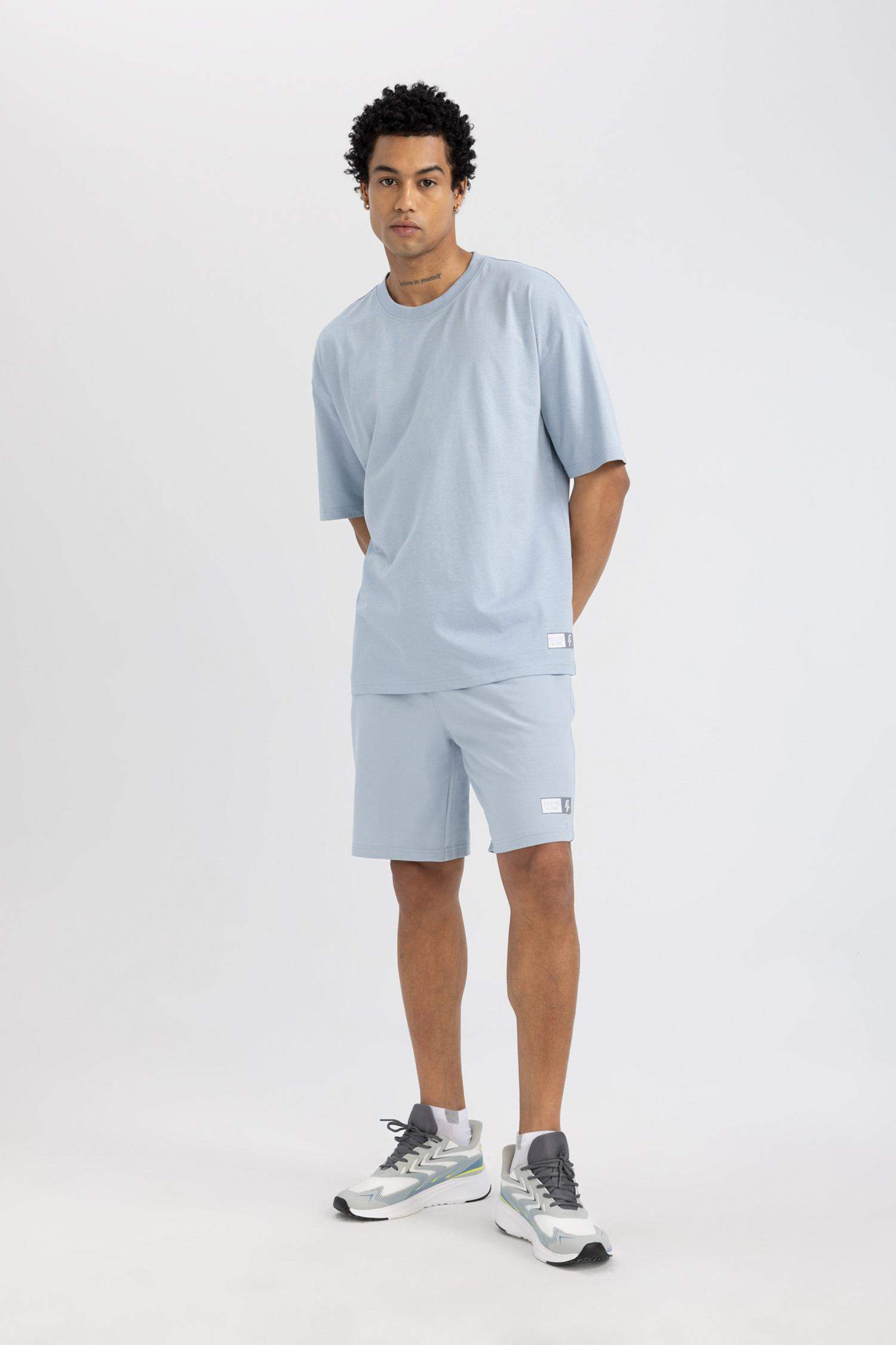 DeFactoFit Oversize Fit Crew Neck Printed T-Shirt