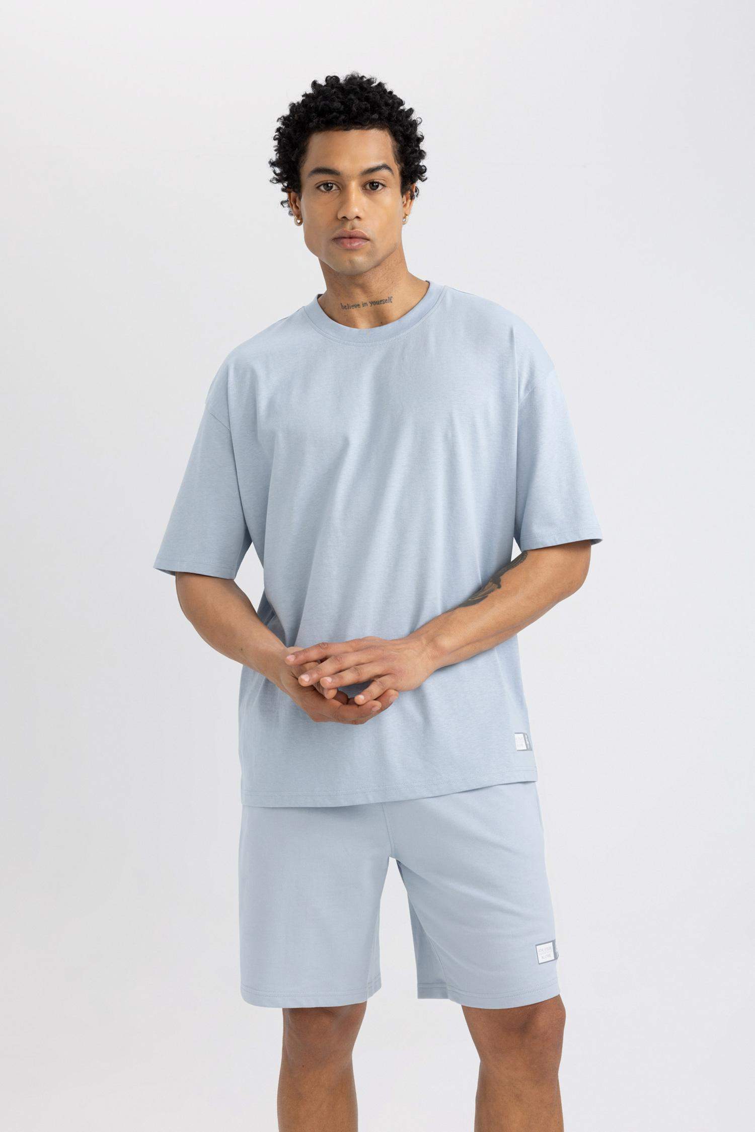 DeFactoFit Oversize Fit Crew Neck Printed T-Shirt