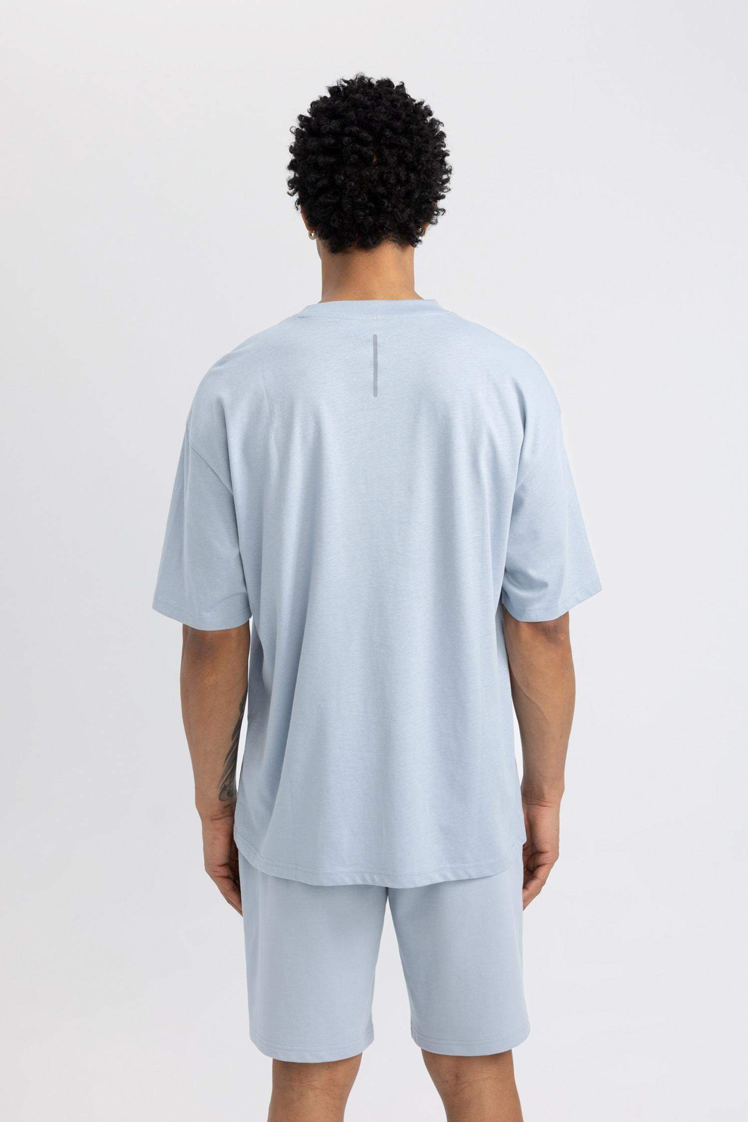 DeFactoFit Oversize Fit Crew Neck Printed T-Shirt