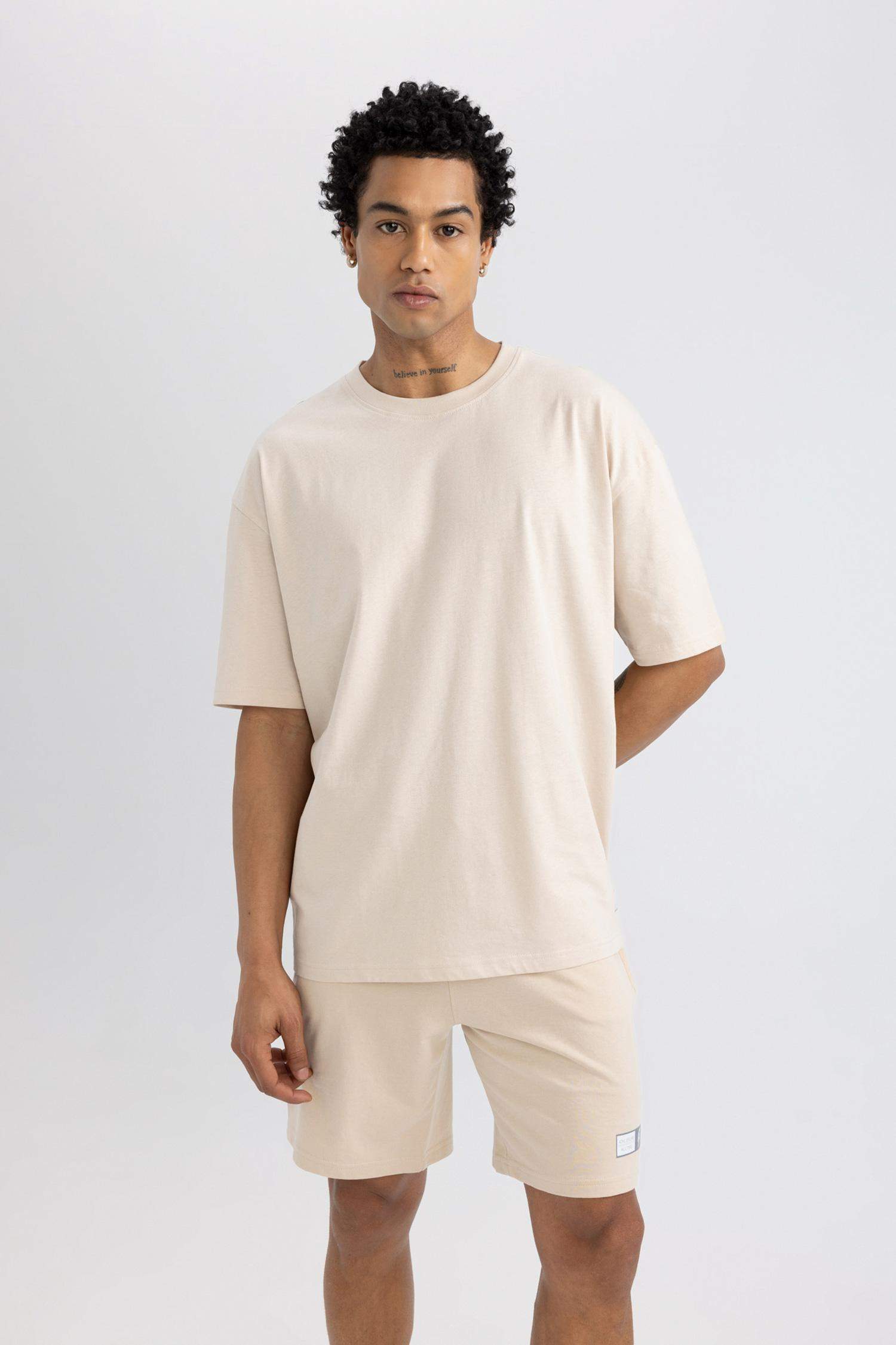 DeFactoFit Oversize Fit Crew Neck Printed T-Shirt