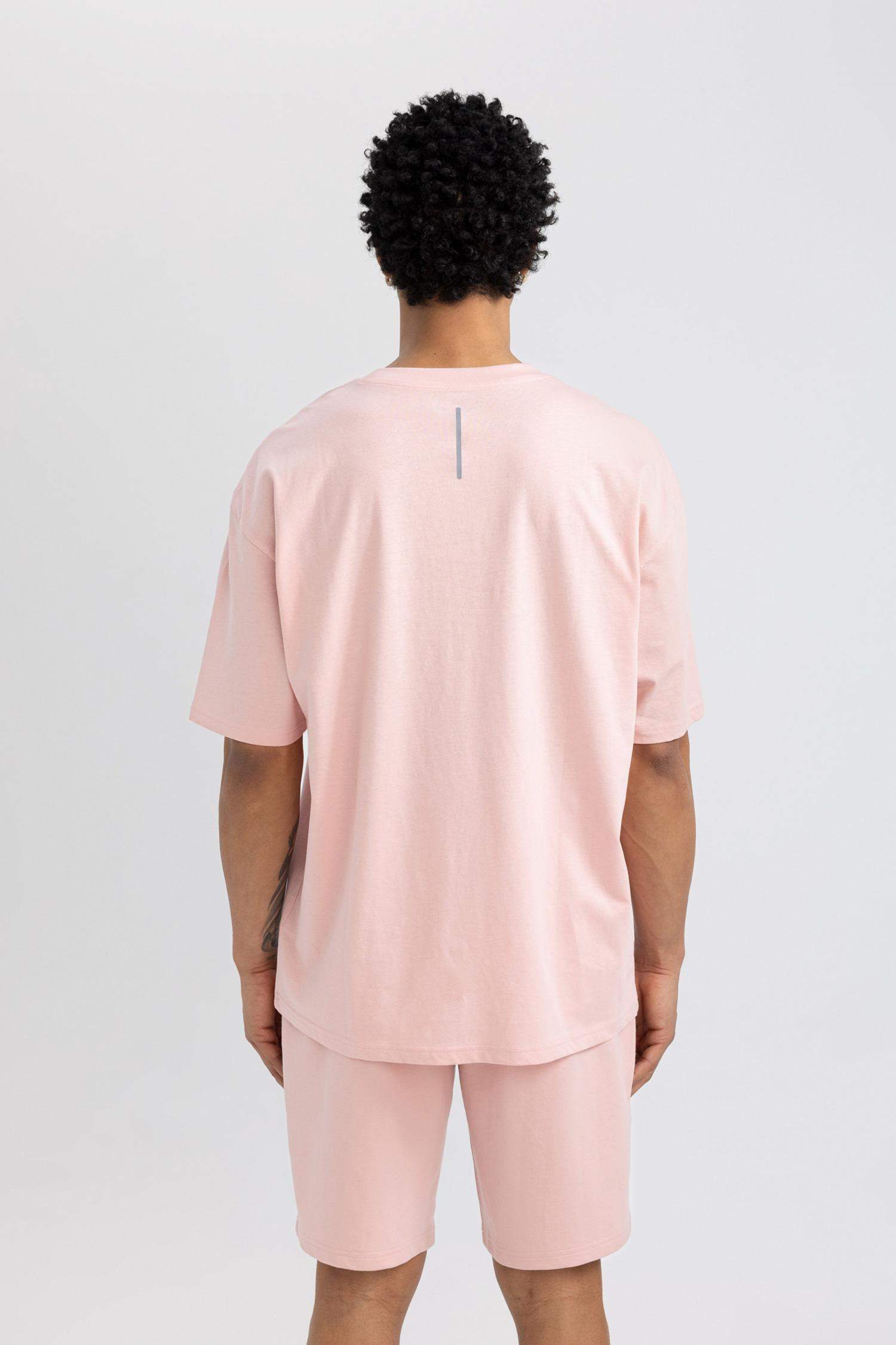 تي شيرت محبوك اوفر سايز من DeFactoFit