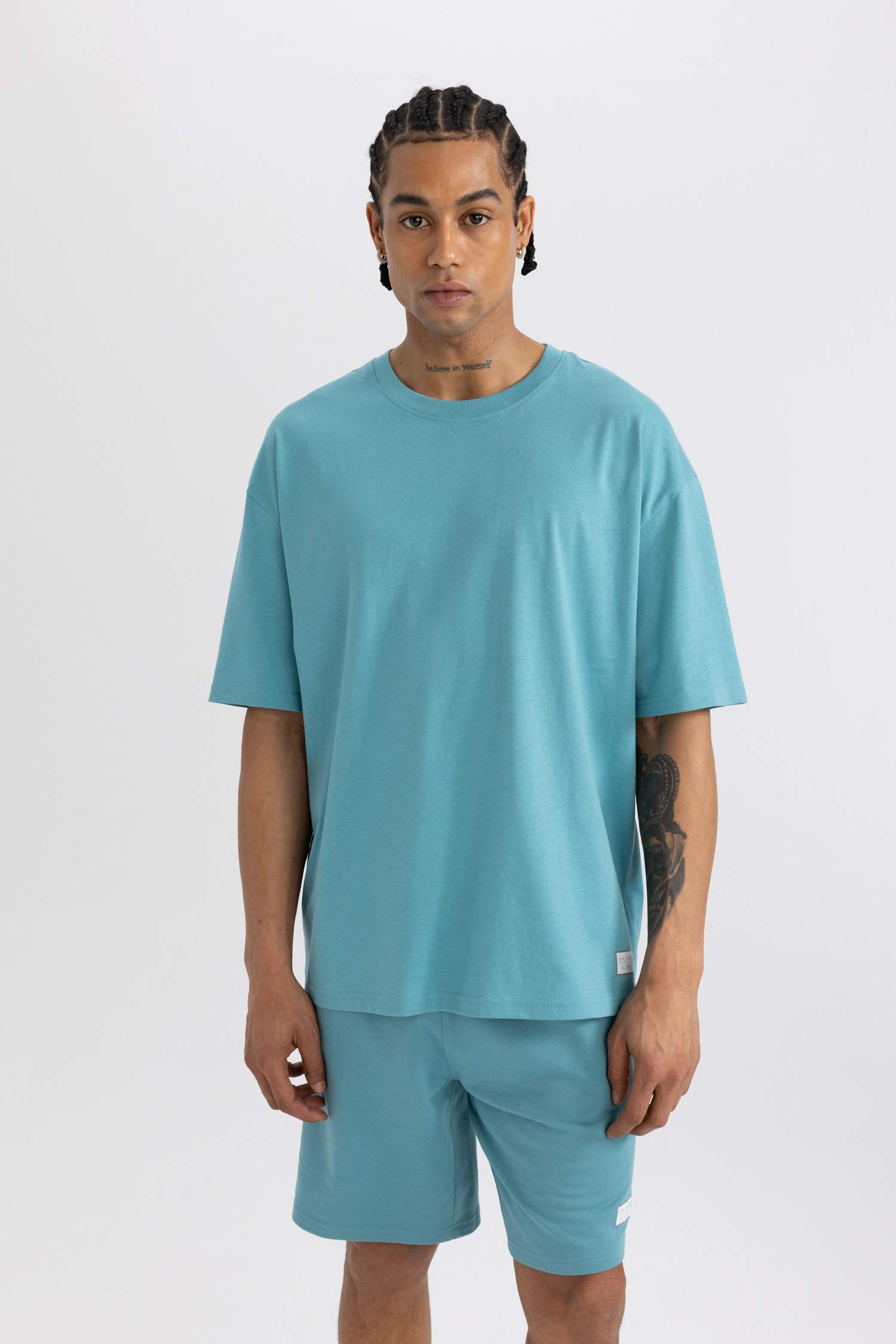 DeFactoFit Oversize Fit Crew Neck Printed T-Shirt