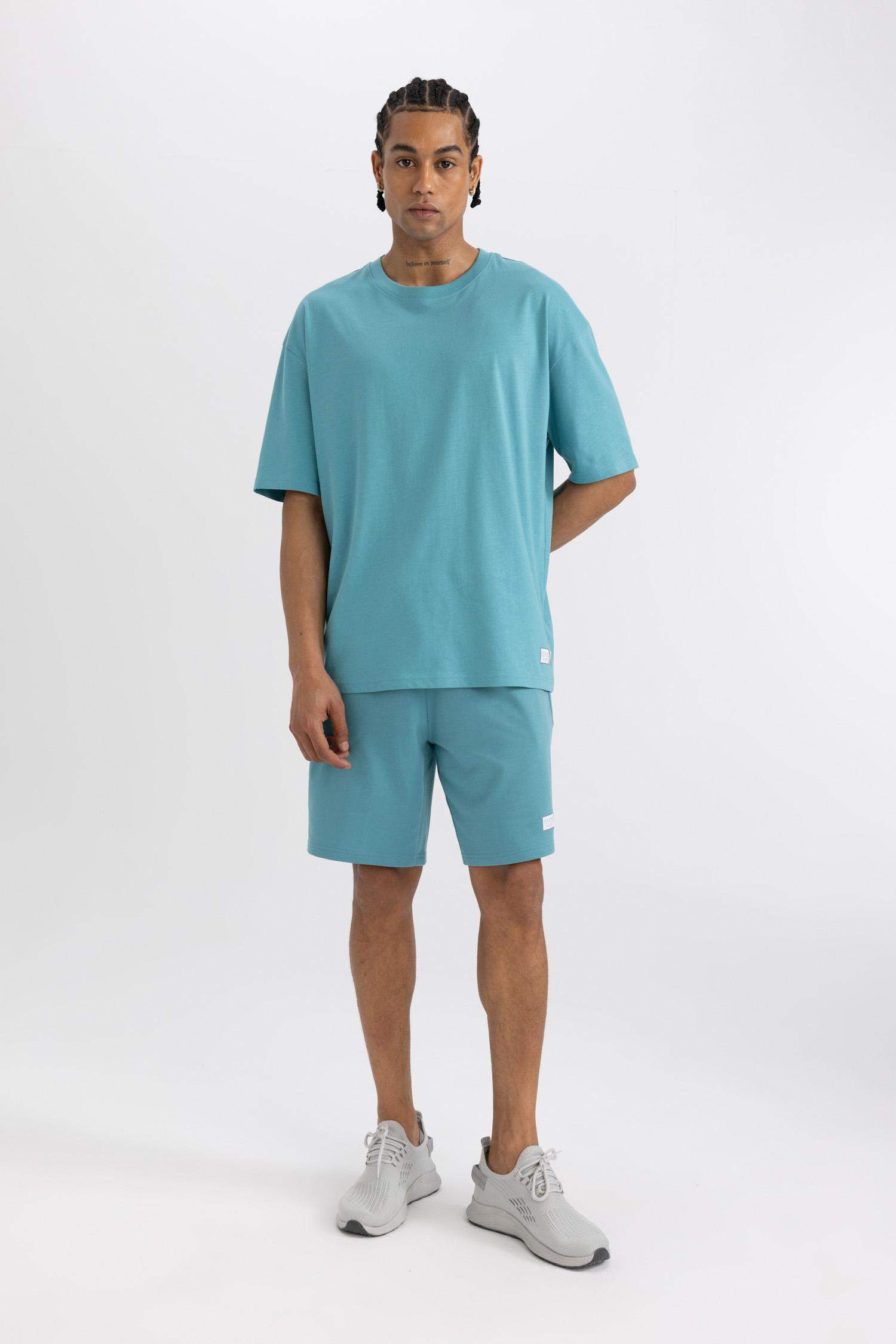 DeFactoFit Oversize Fit Crew Neck Printed T-Shirt