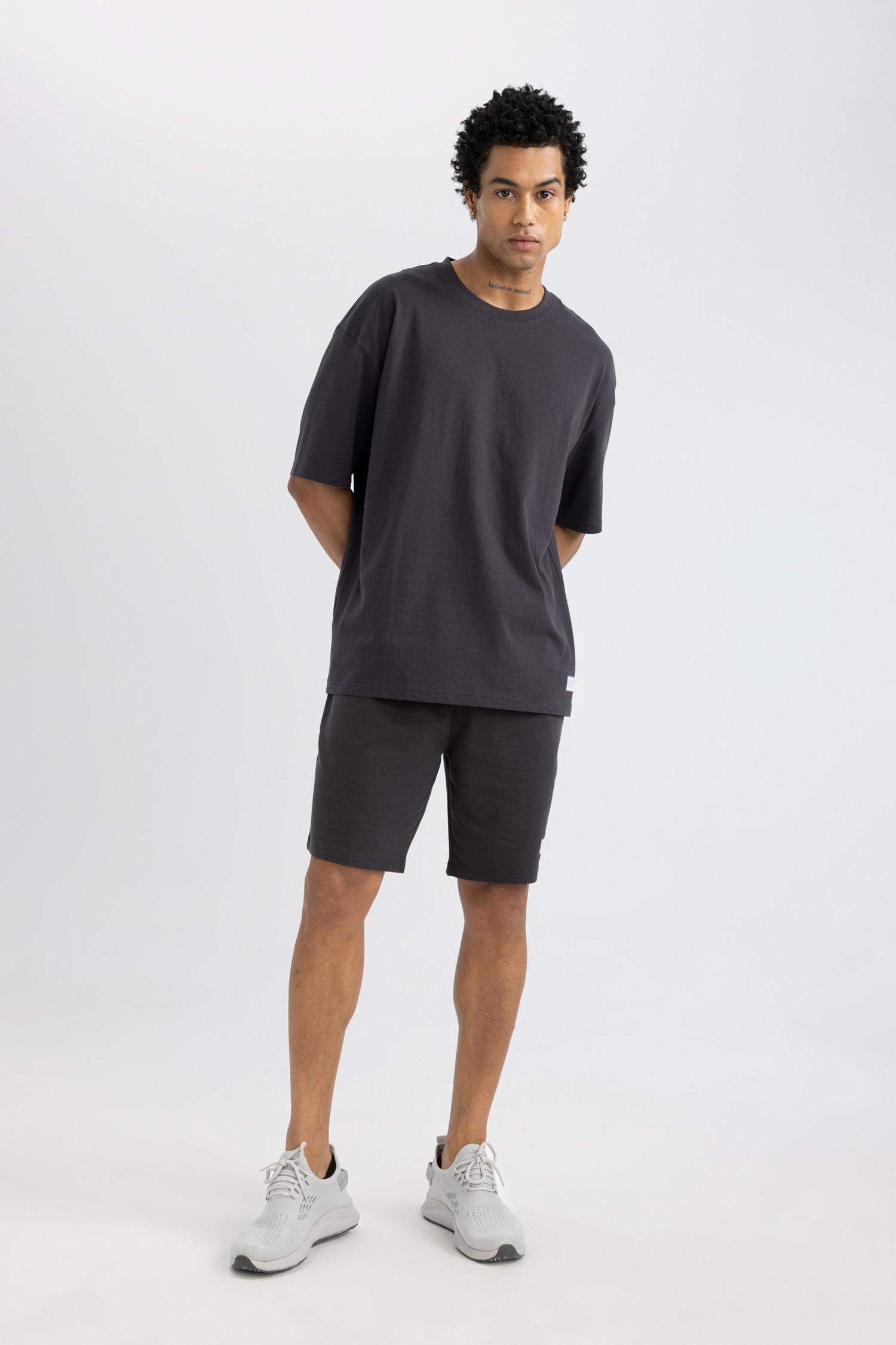 DeFactoFit Slim Fit Sweatshirt Fabric Shorts