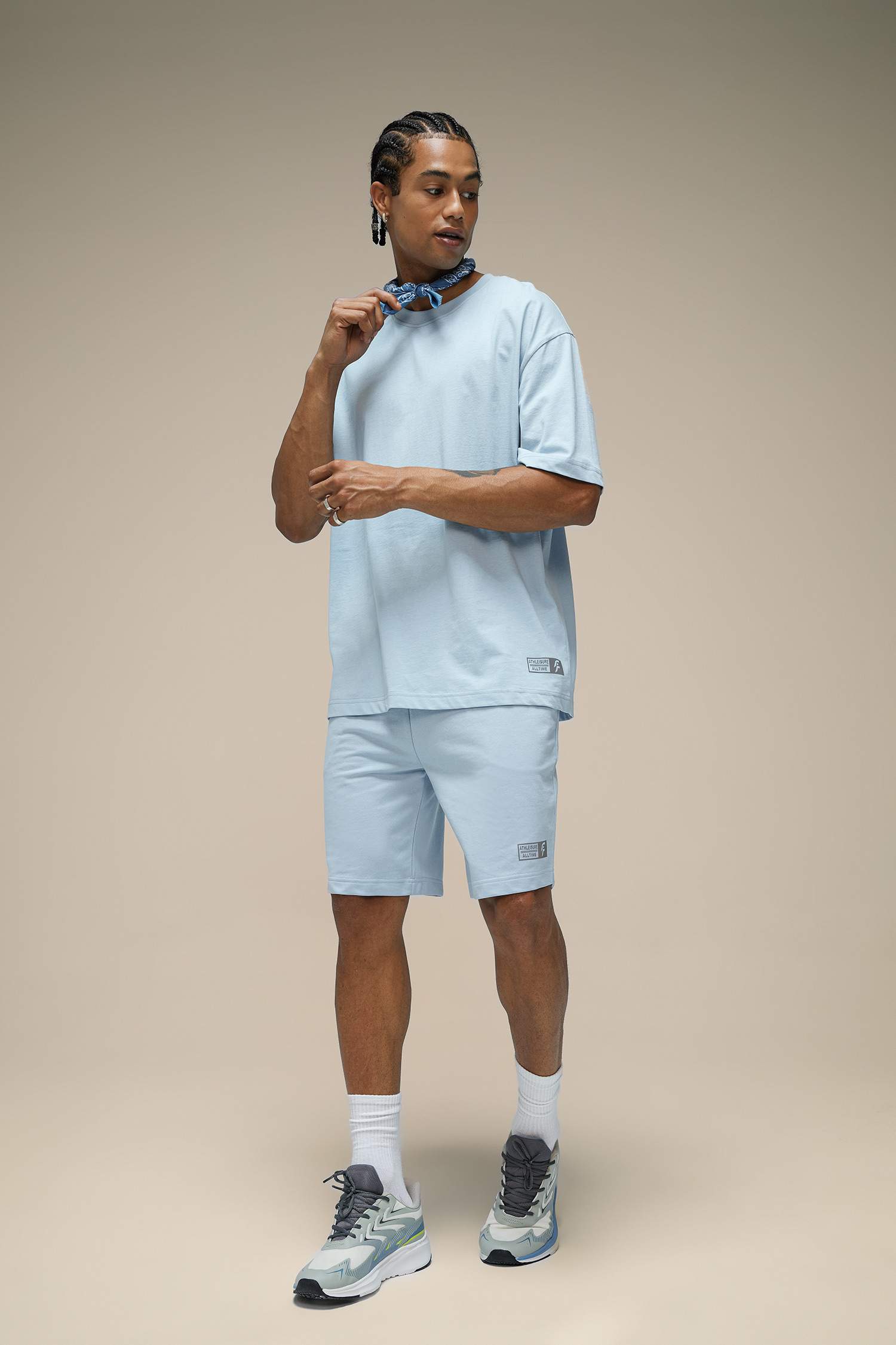 شورت قصير سليم فيت أزرق من DeFactoFit