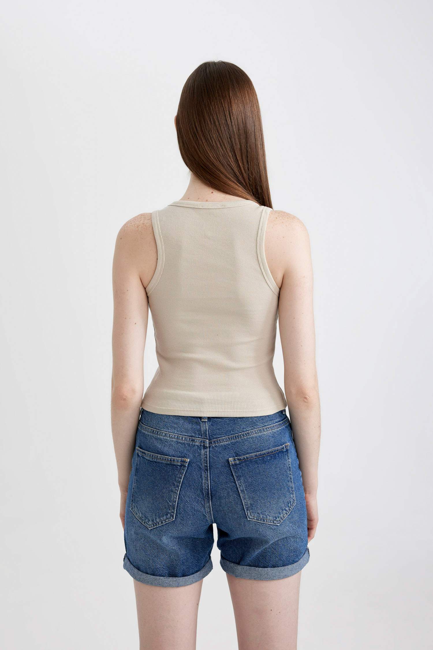 Slim Fit Camisole U Collar Tank Top