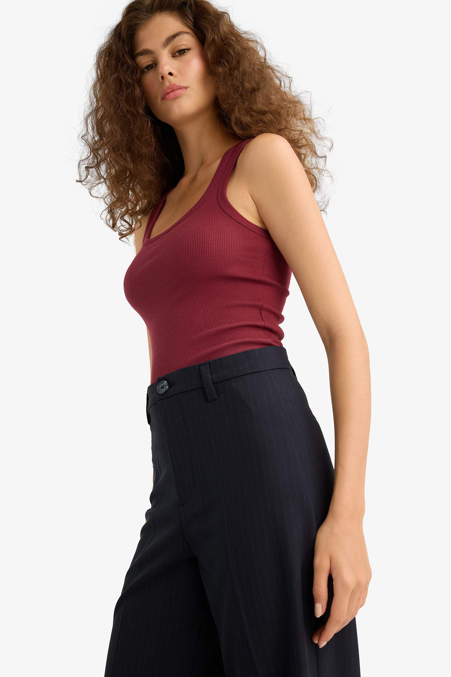 Slim Fit Camisole U Collar Tank Top